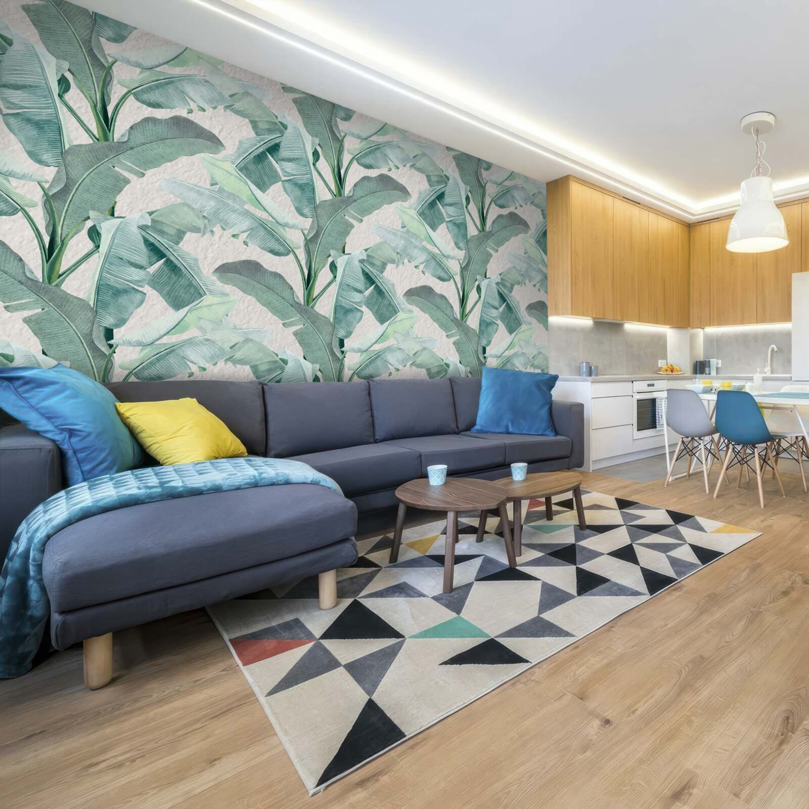 Fotobehang varenbladeren zijn lichtgroen