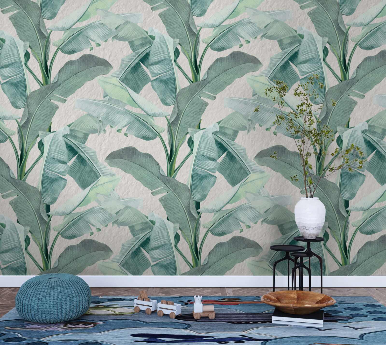 Fotobehang varenbladeren zijn lichtgroen