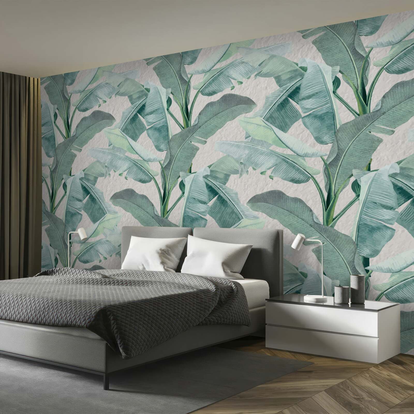 Fotobehang varenbladeren zijn lichtgroen