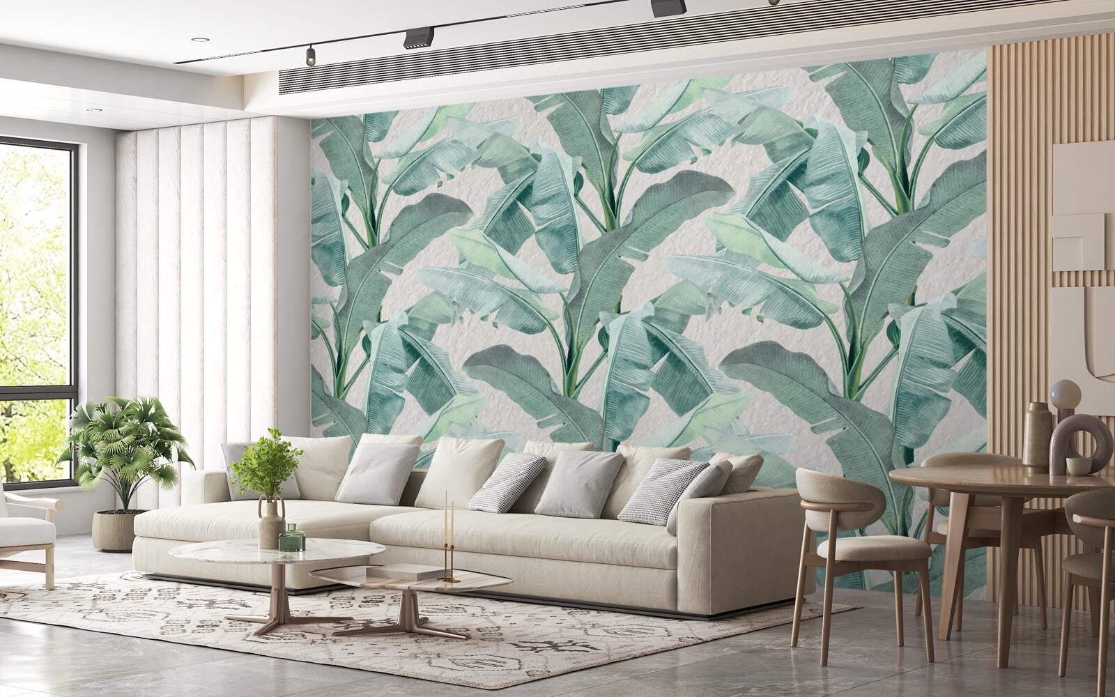 Fotobehang varenbladeren zijn lichtgroen