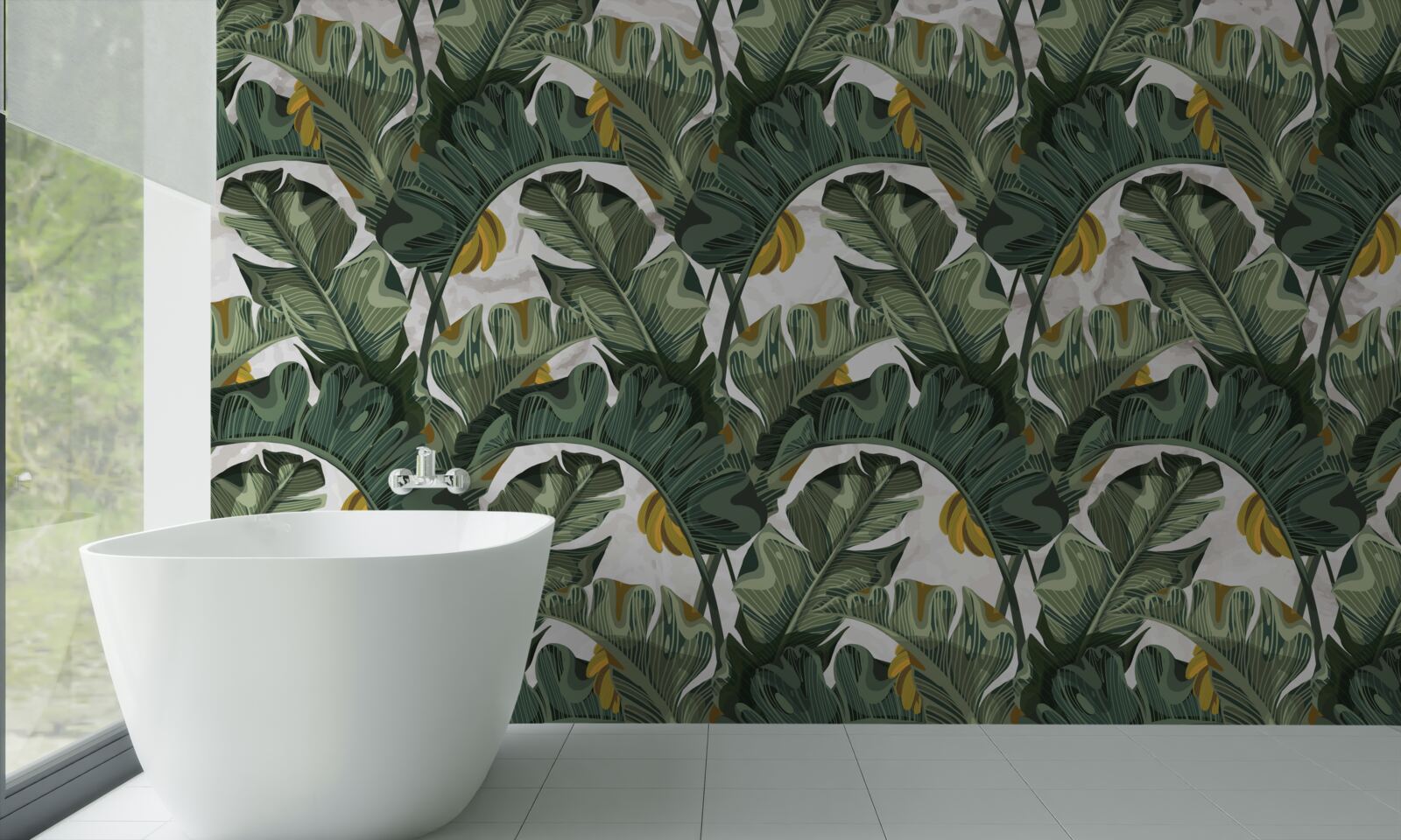 Fotobehang abstract beeld van varenbladeren