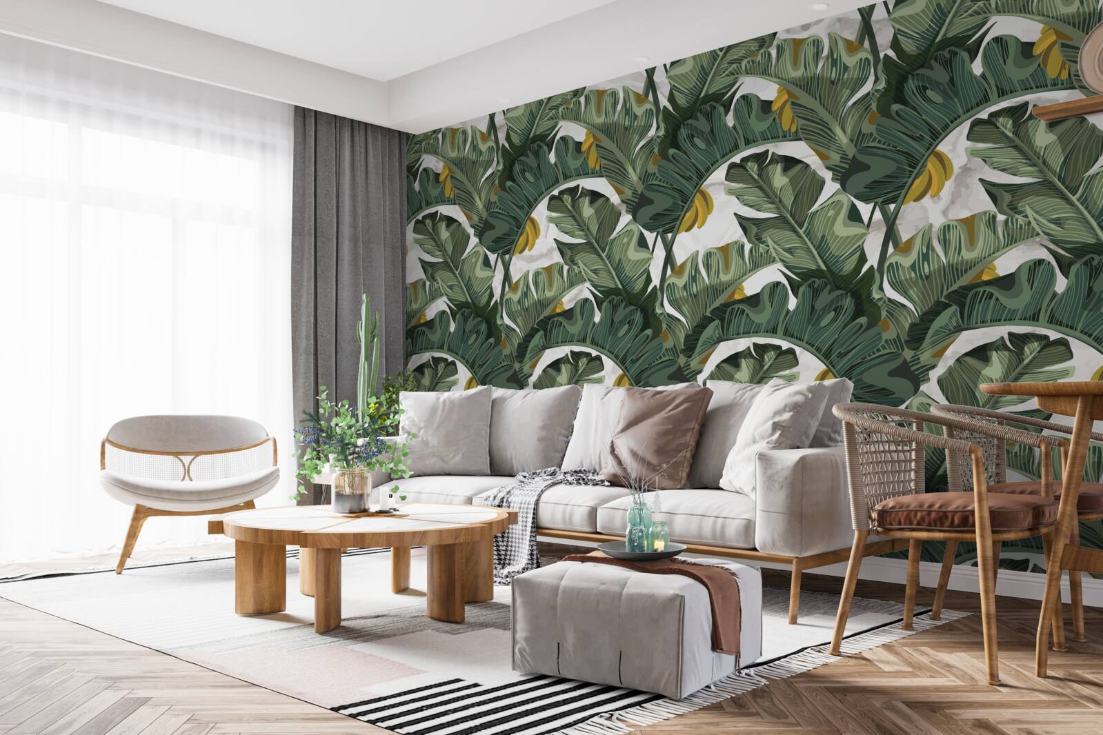 Fotobehang abstract beeld van varenbladeren