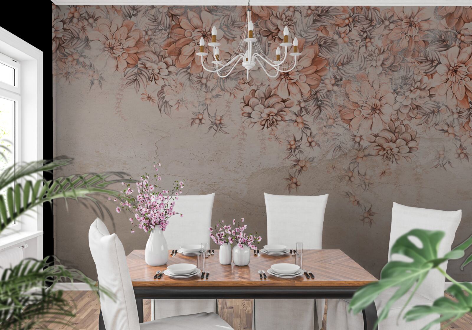 Fotobehang veel grote knoppen