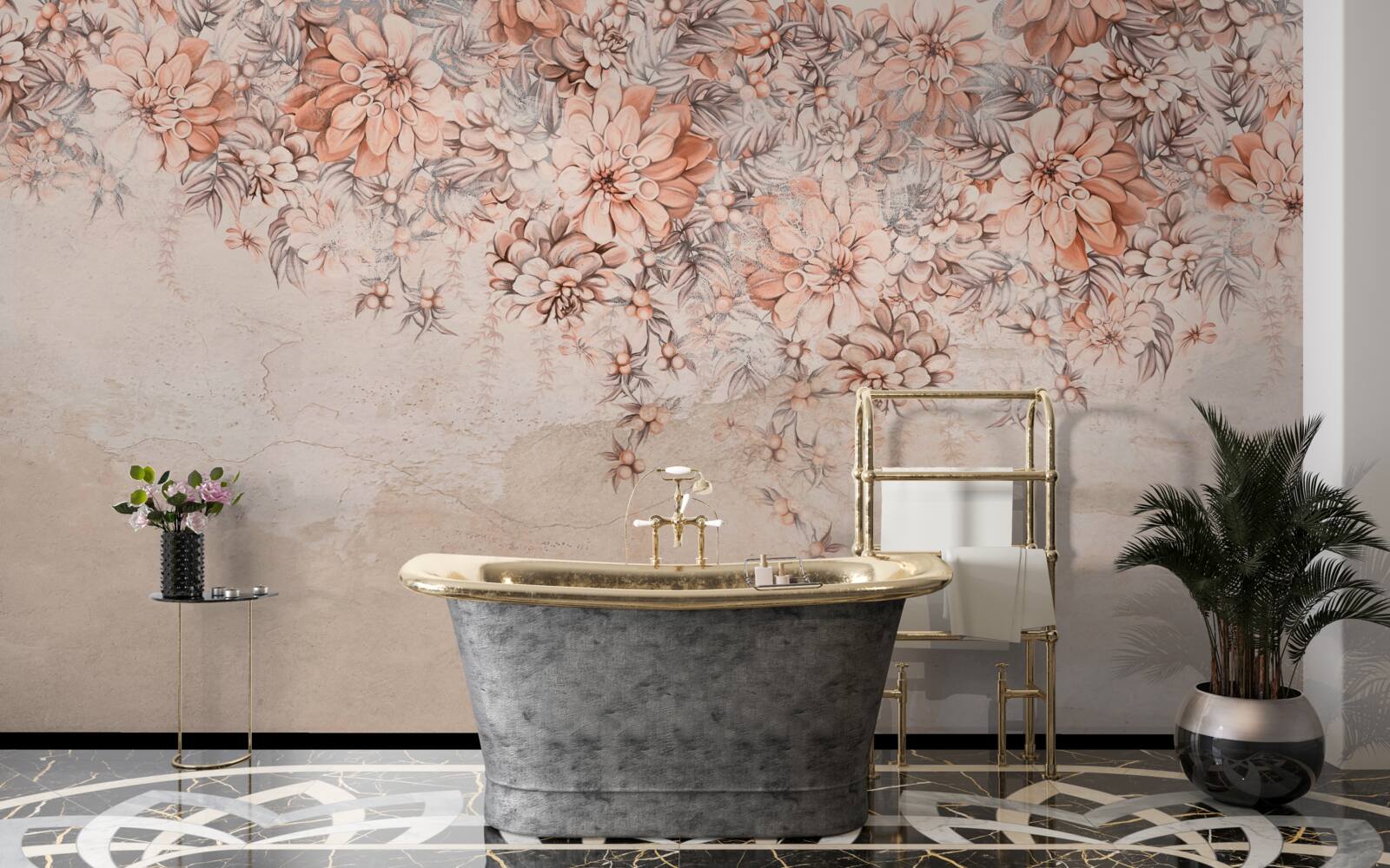 Fotobehang veel grote knoppen