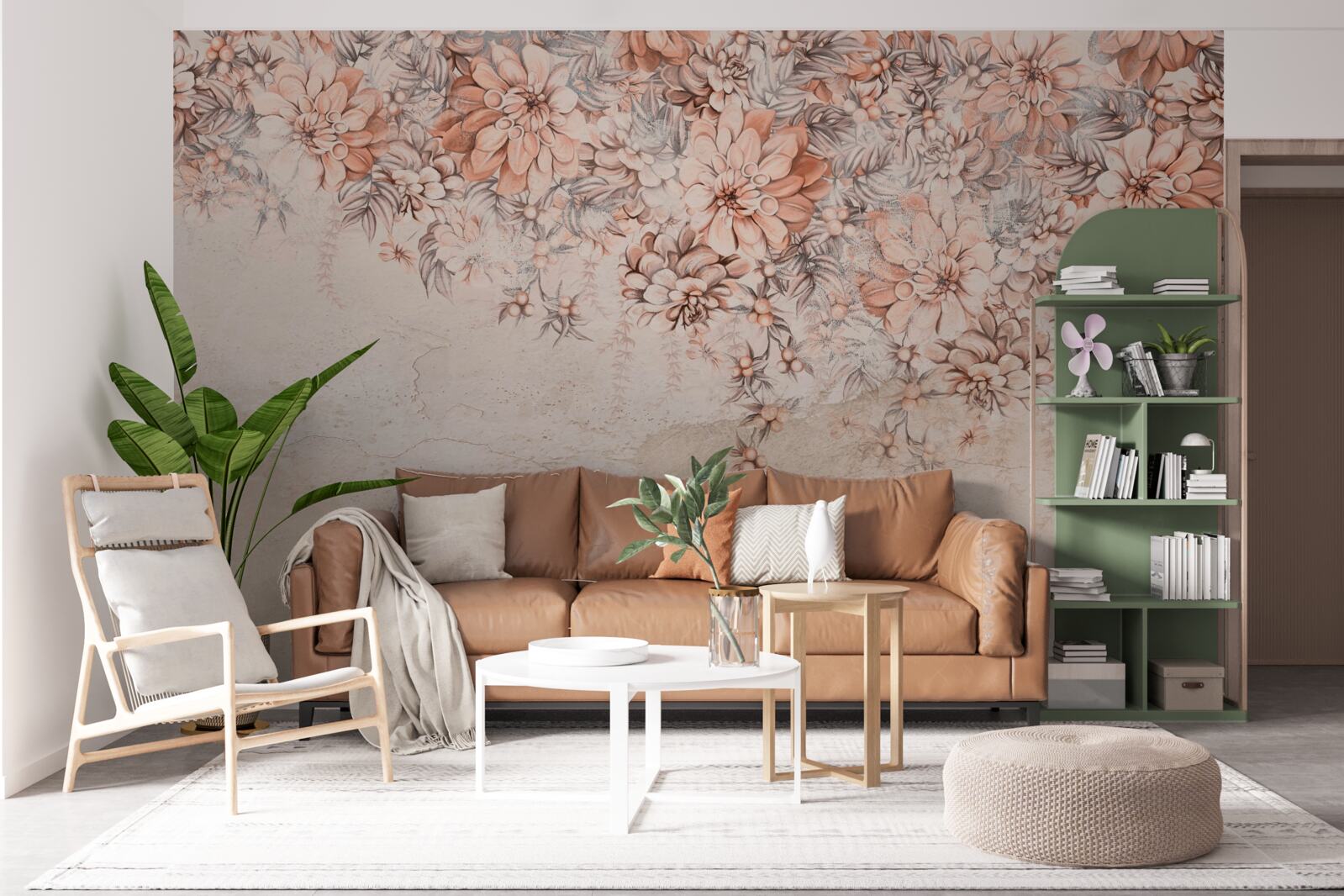 Fotobehang veel grote knoppen