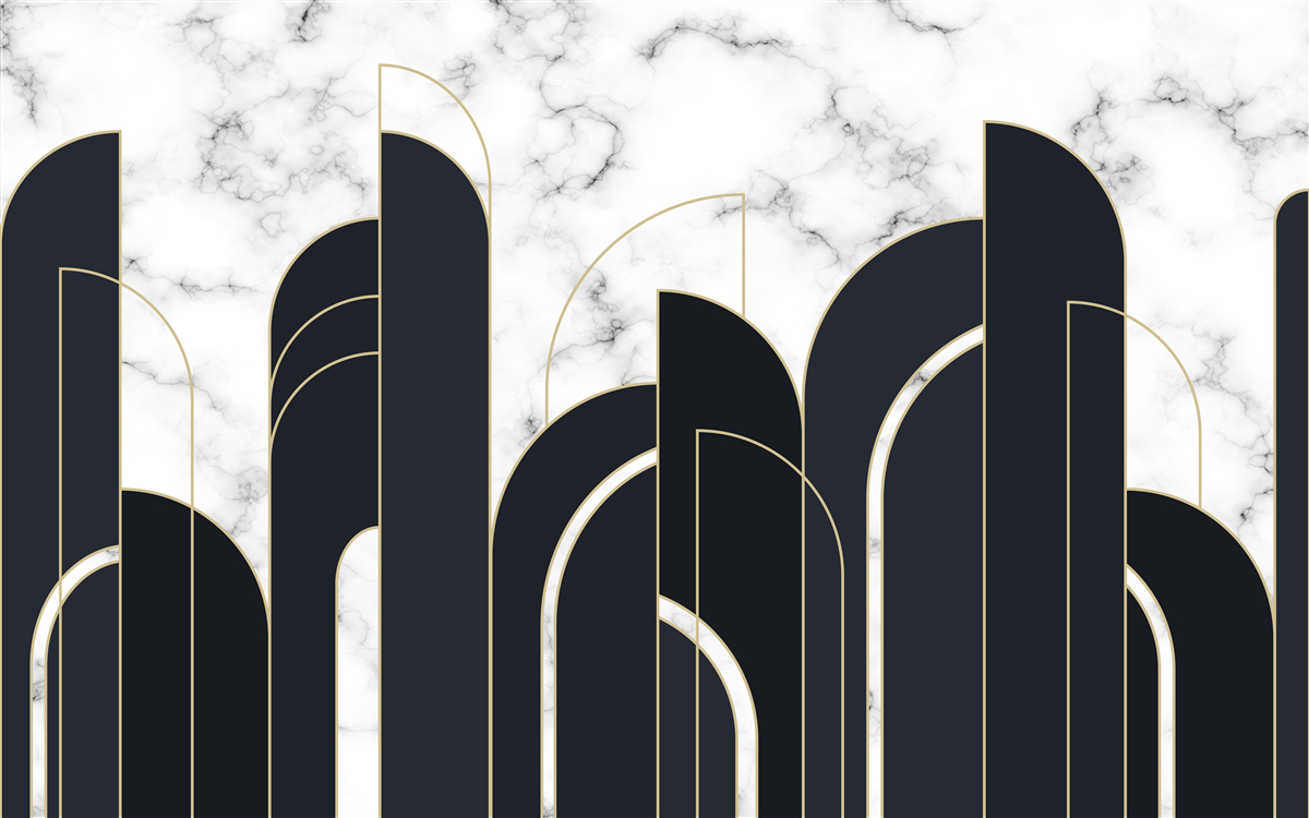 Fotobehang verticale zwarte lijnen op het grijze welkomstscherm