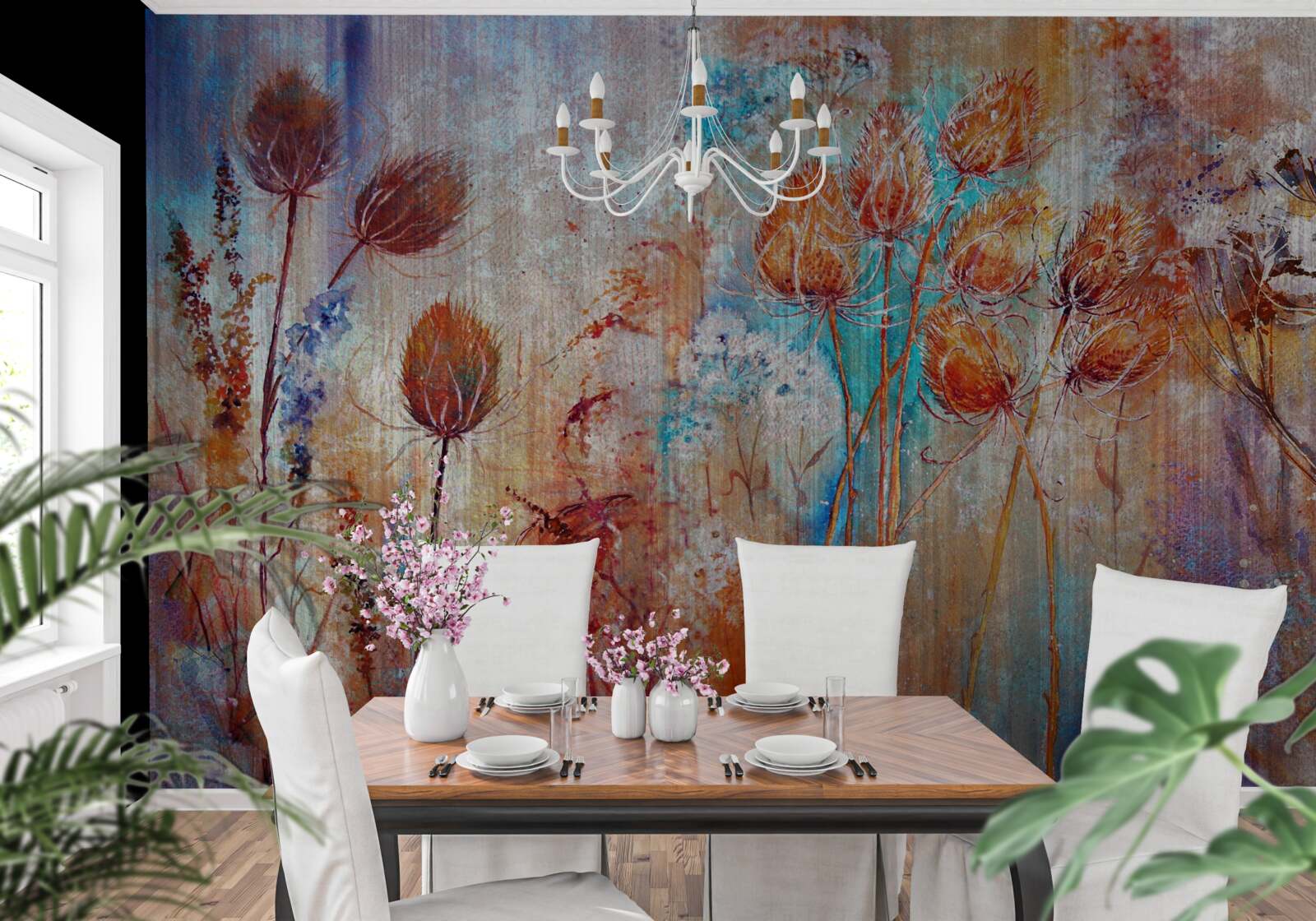 Fotobehang verscheidenheid aan bloeikleuren