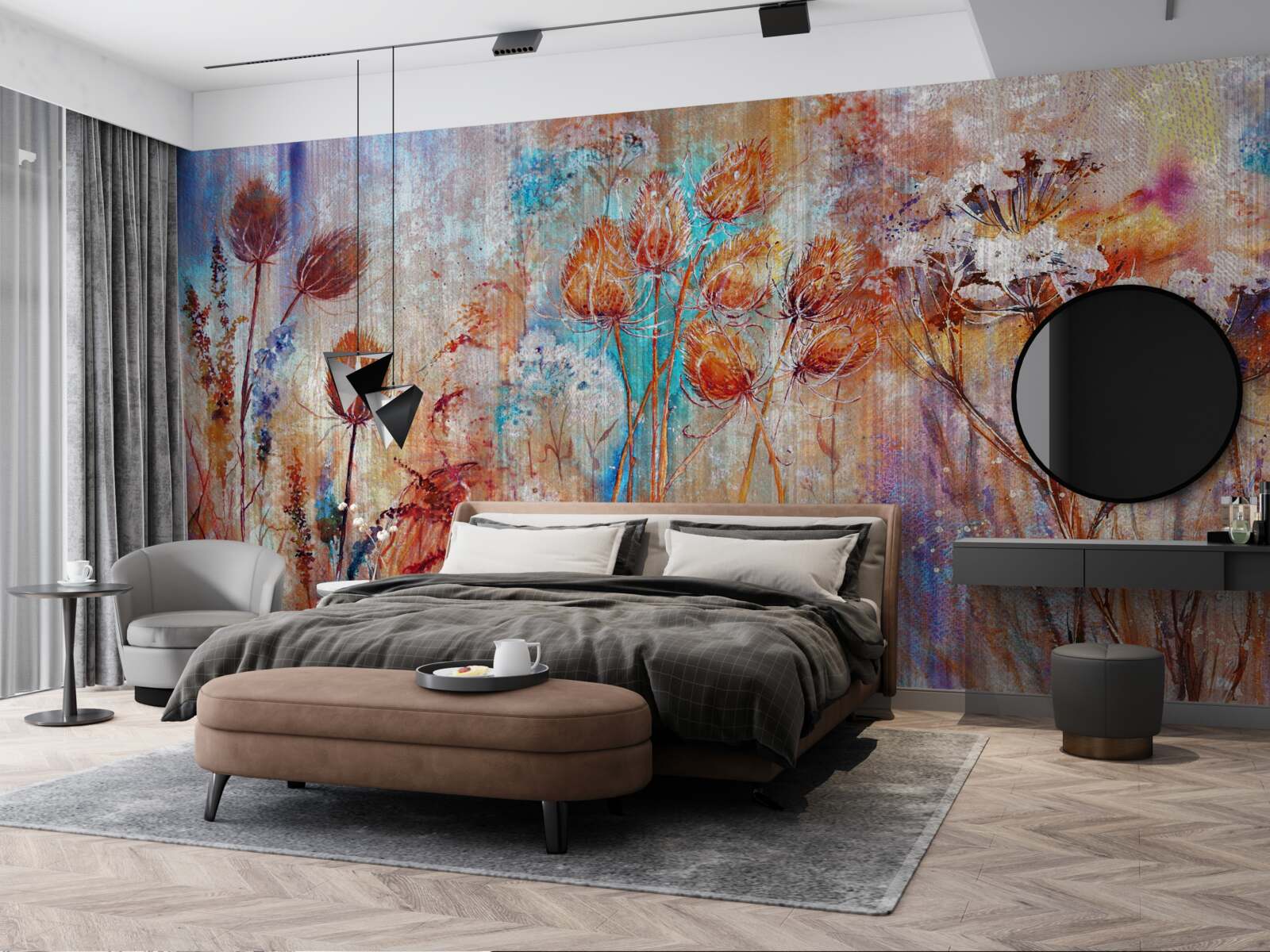 Fotobehang verscheidenheid aan bloeikleuren