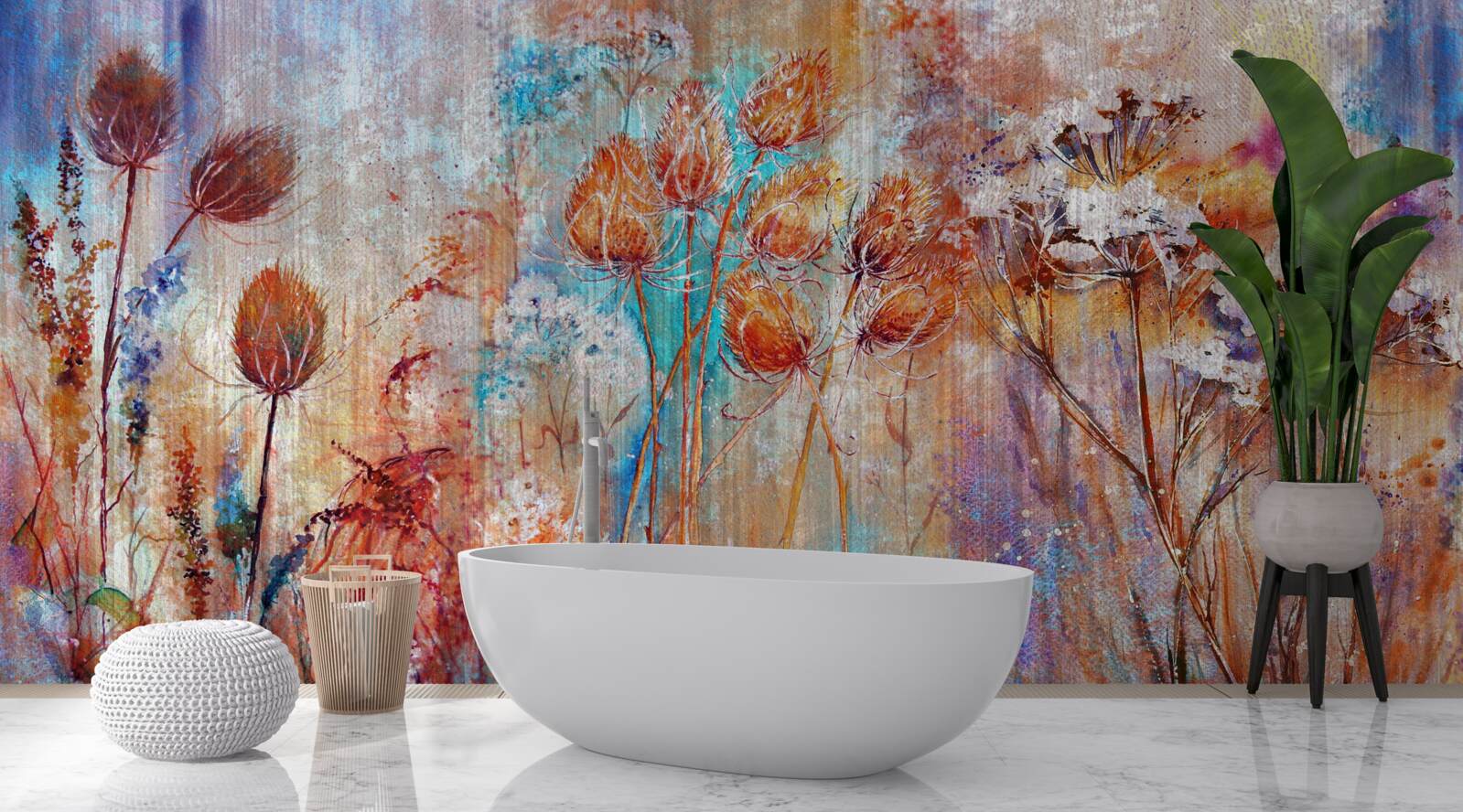 Fotobehang verscheidenheid aan bloeikleuren