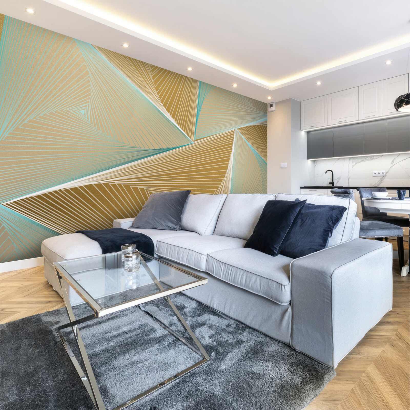 Fotobehang aantrekkingskracht van aquamarijn