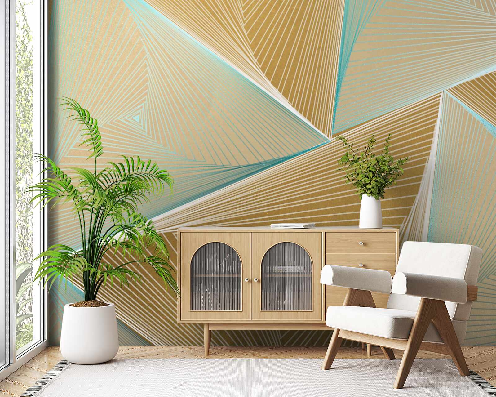 Fotobehang aantrekkingskracht van aquamarijn