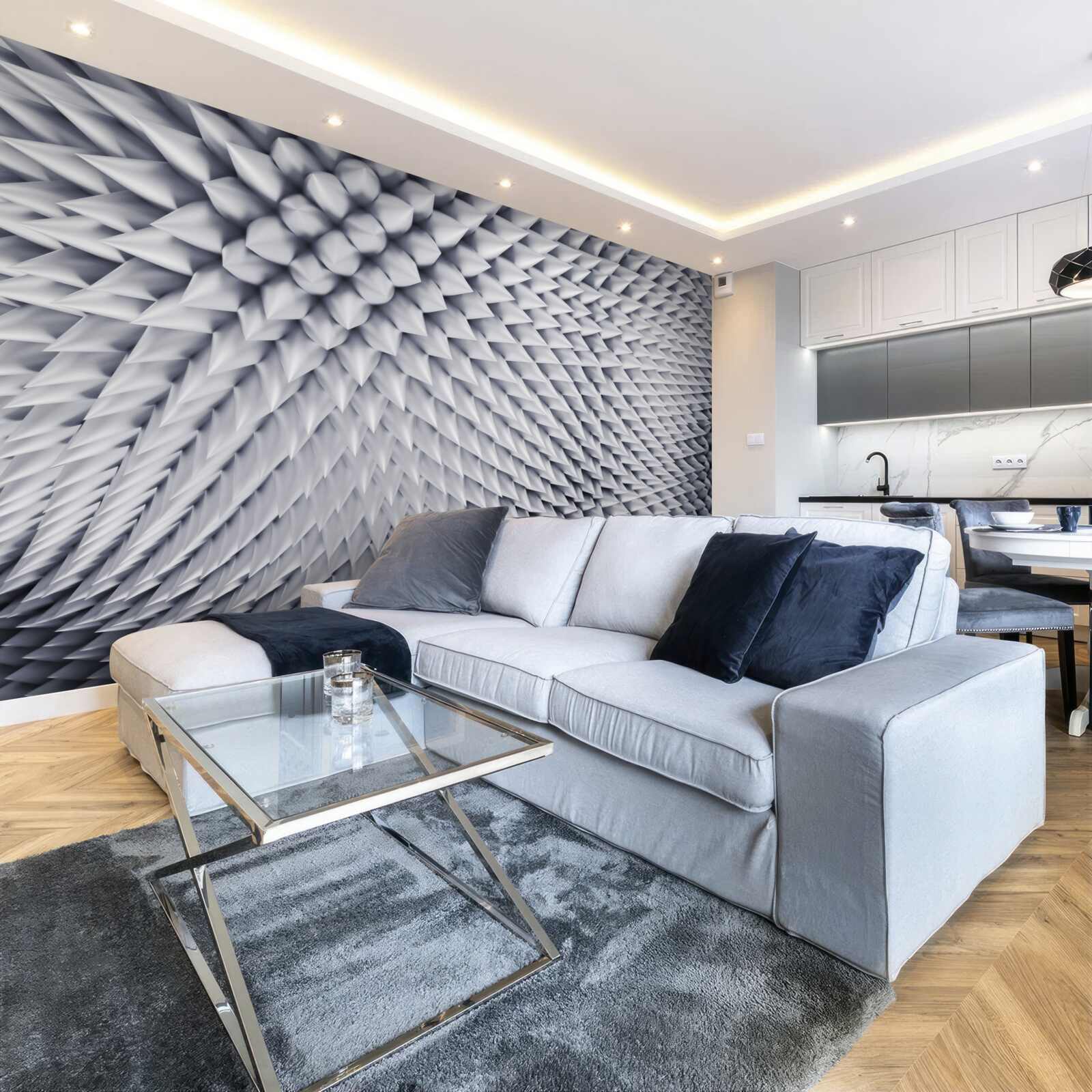 Fotobehang textuur bestaande uit puntige pieken