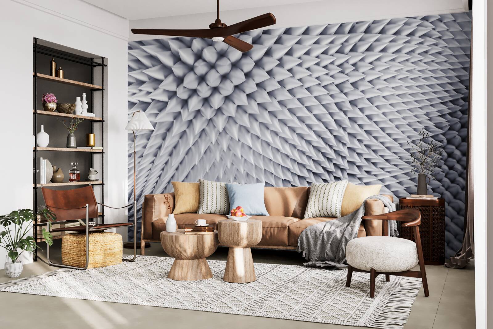 Fotobehang textuur bestaande uit puntige pieken