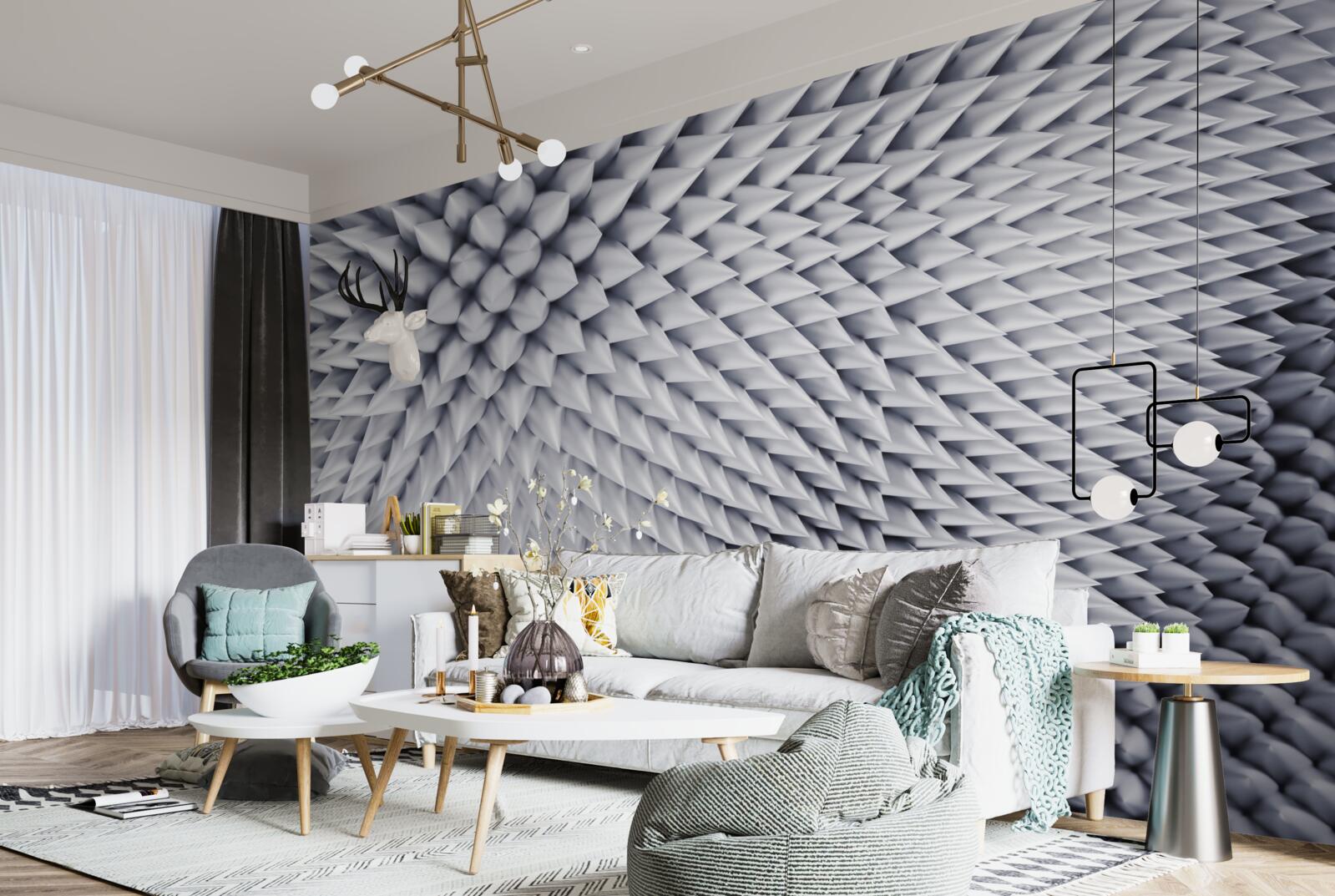 Fotobehang textuur bestaande uit puntige pieken