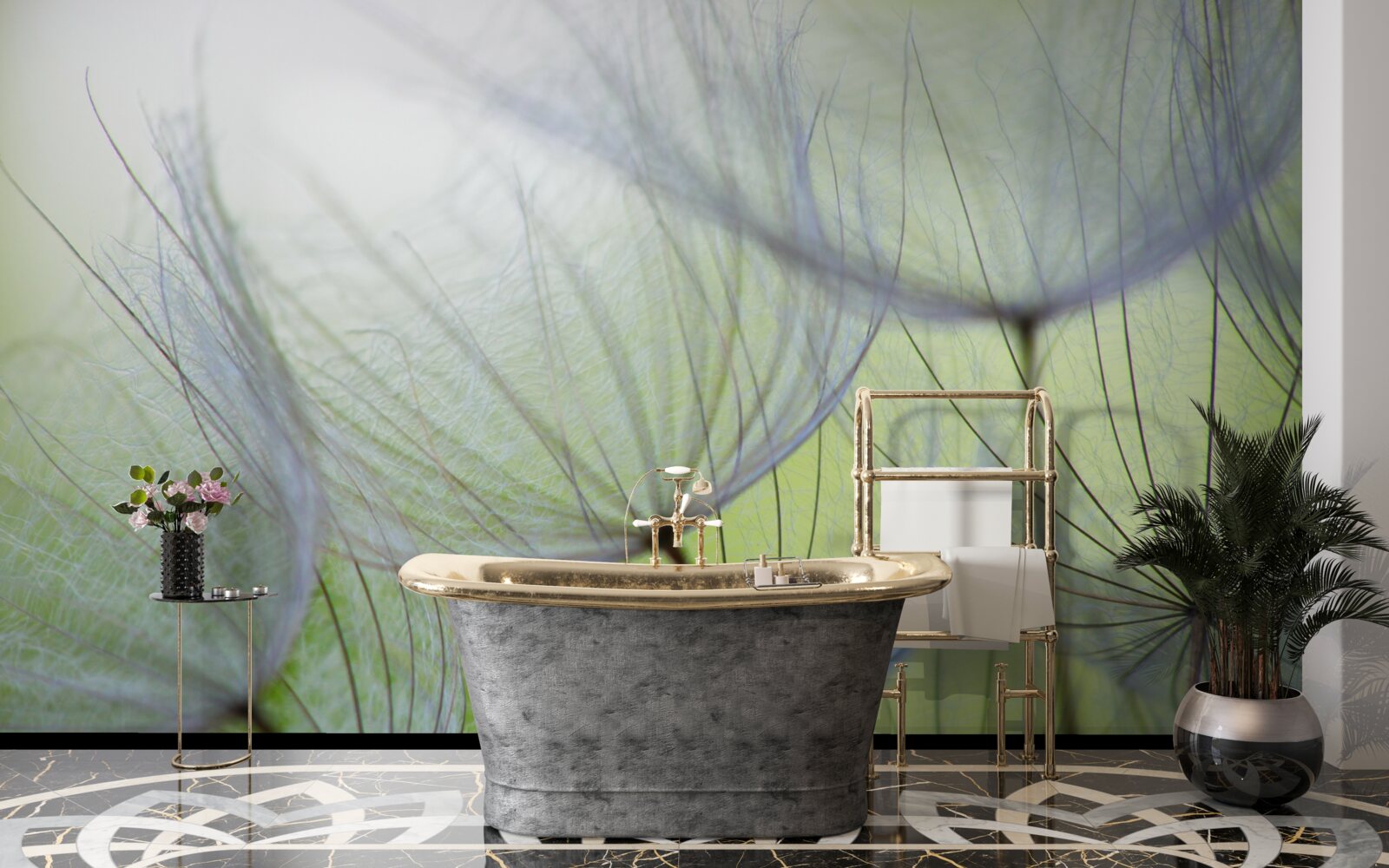 Fotobehang de paardenbloemen verdord in de herfst