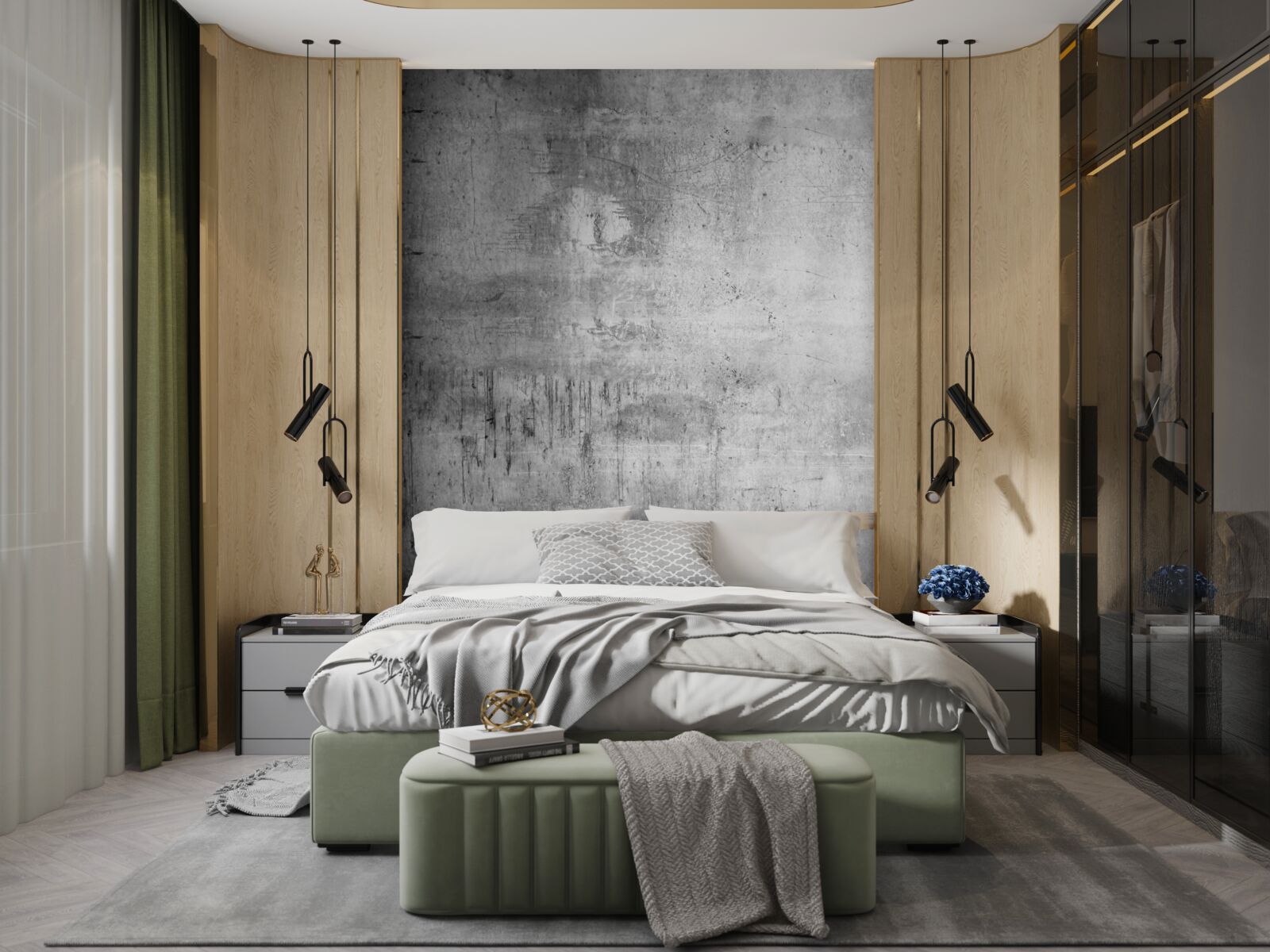 Fotobehang metalen oppervlak in grijstinten