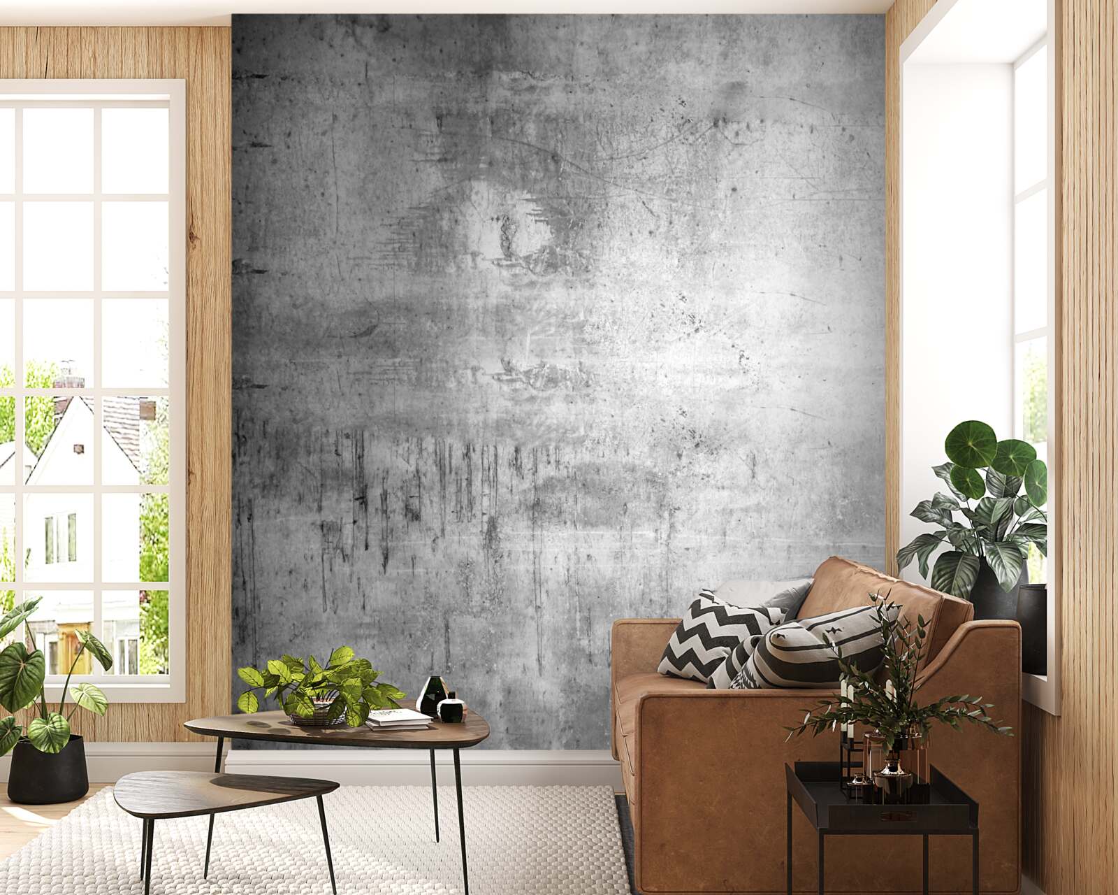 Fotobehang metalen oppervlak in grijstinten