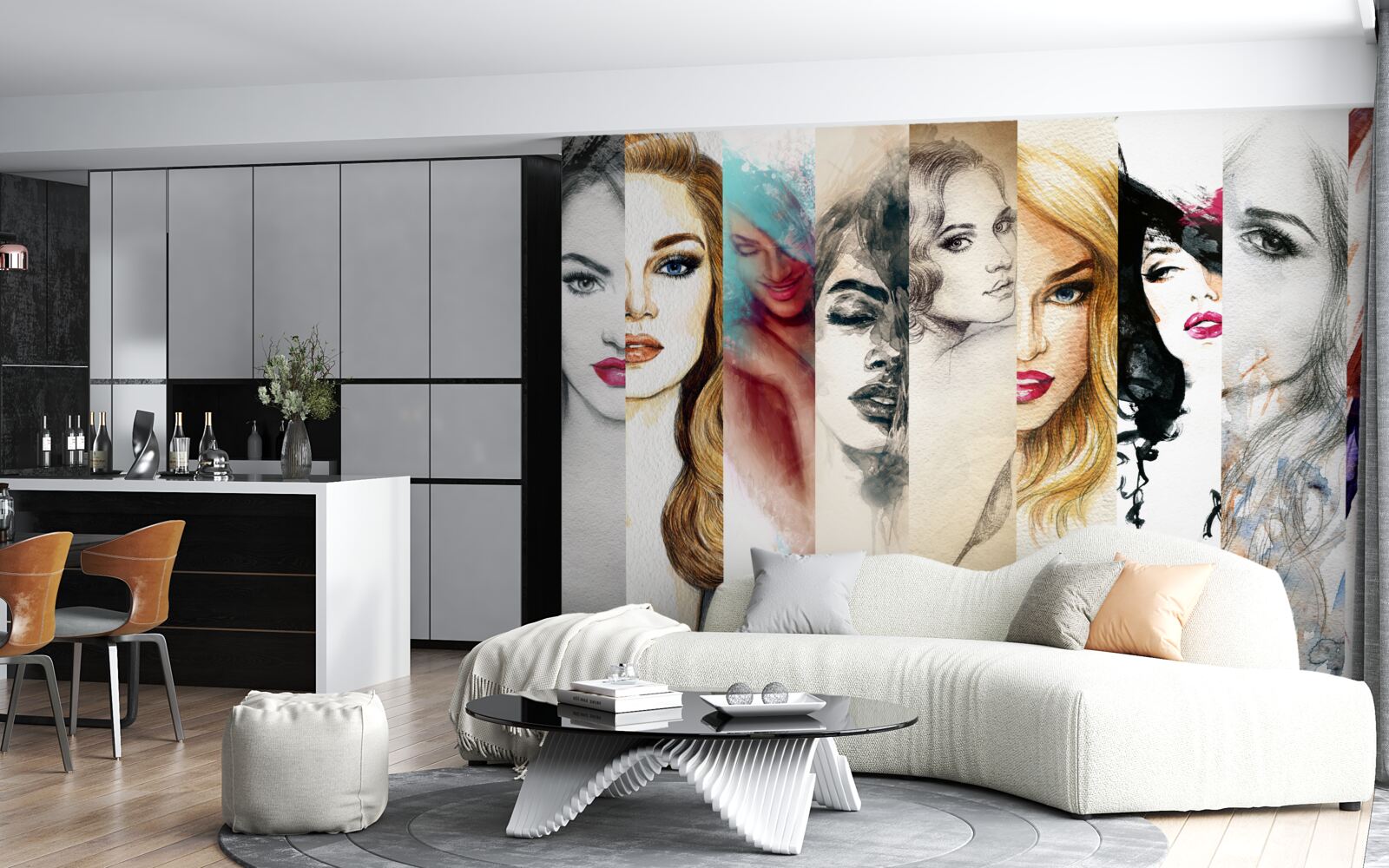 Fotobehang beelden van vrouwen