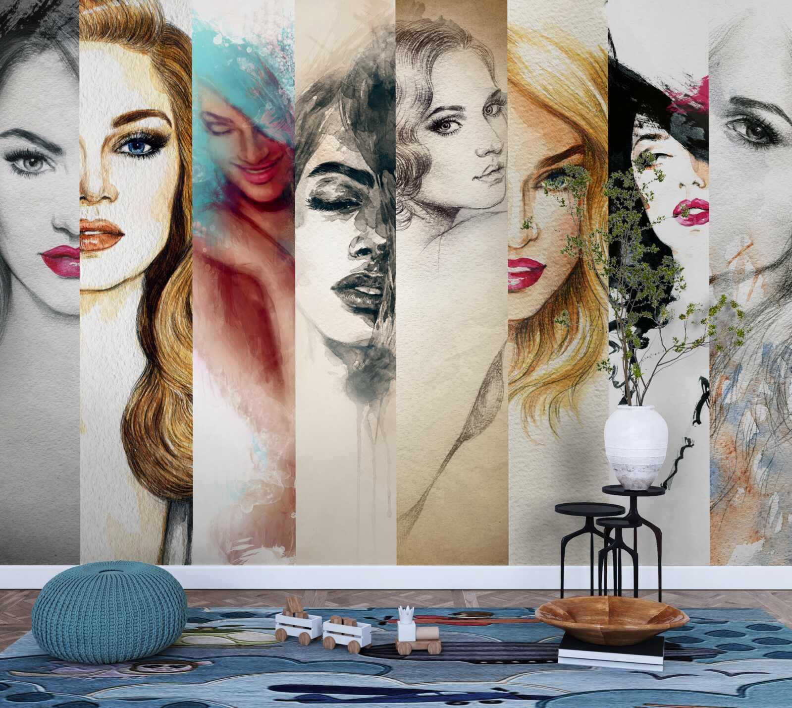 Fotobehang beelden van vrouwen