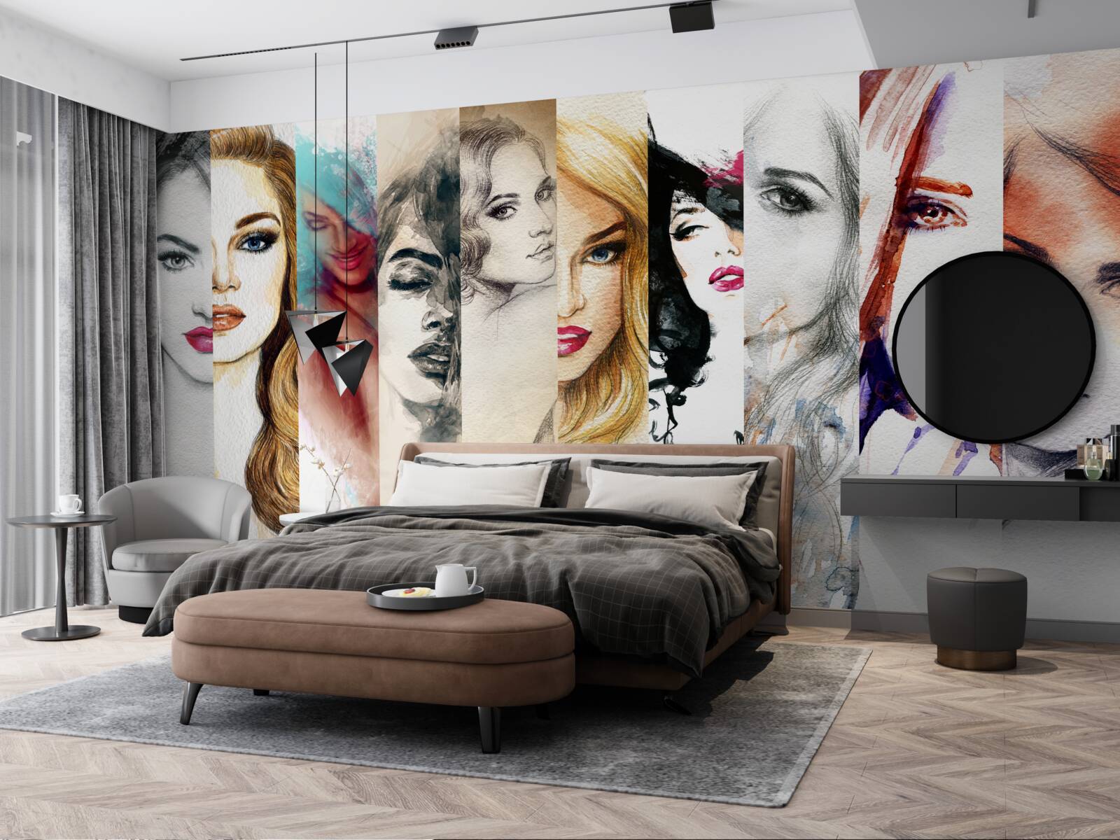 Fotobehang beelden van vrouwen