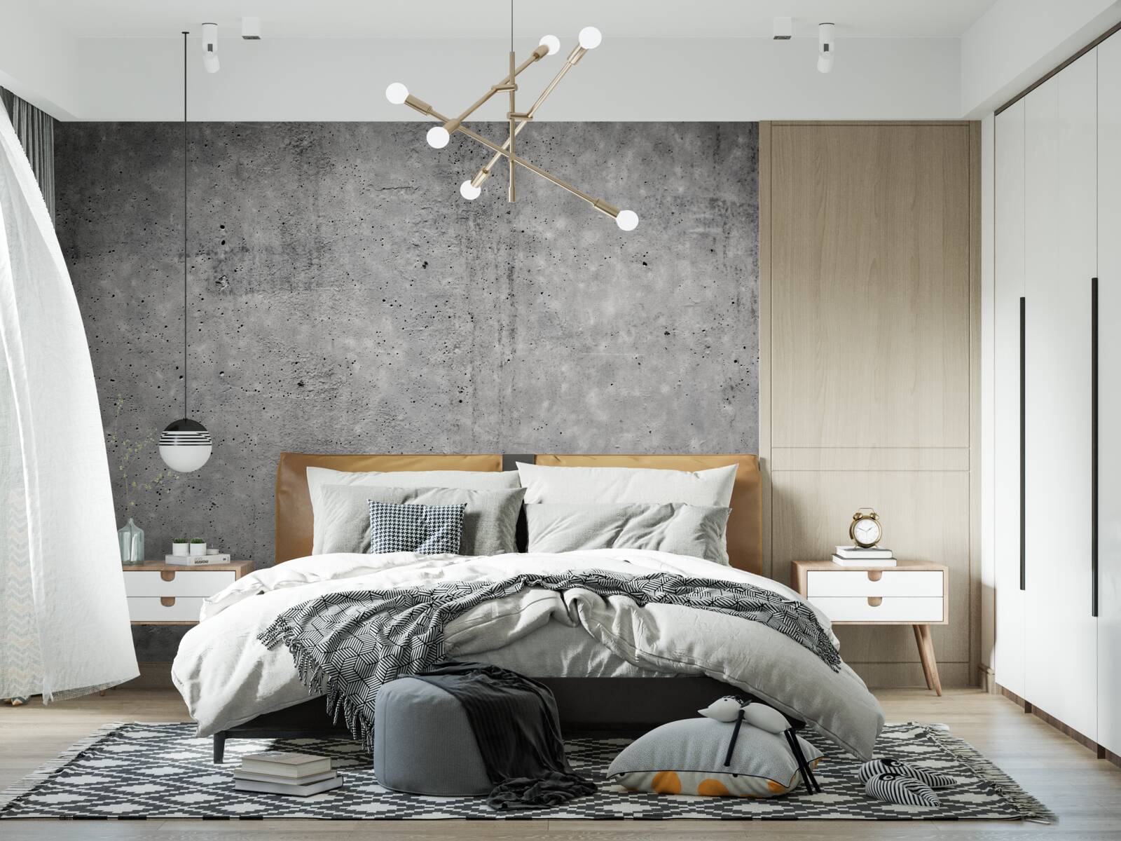 Fotobehang onscherpe grijze achtergrond