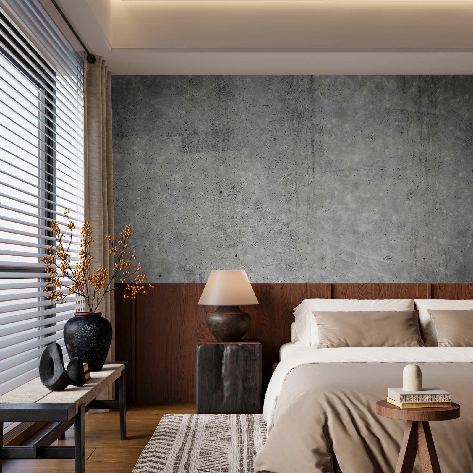 Fotobehang onscherpe grijze achtergrond