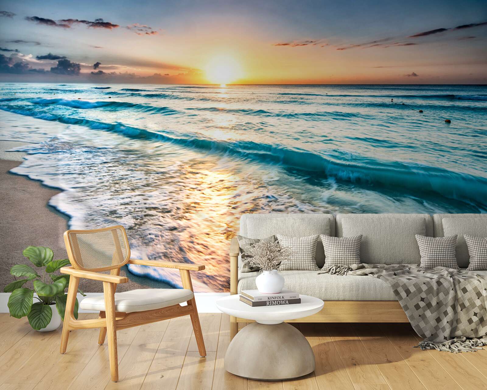 Fotobehang de zee in zonlicht