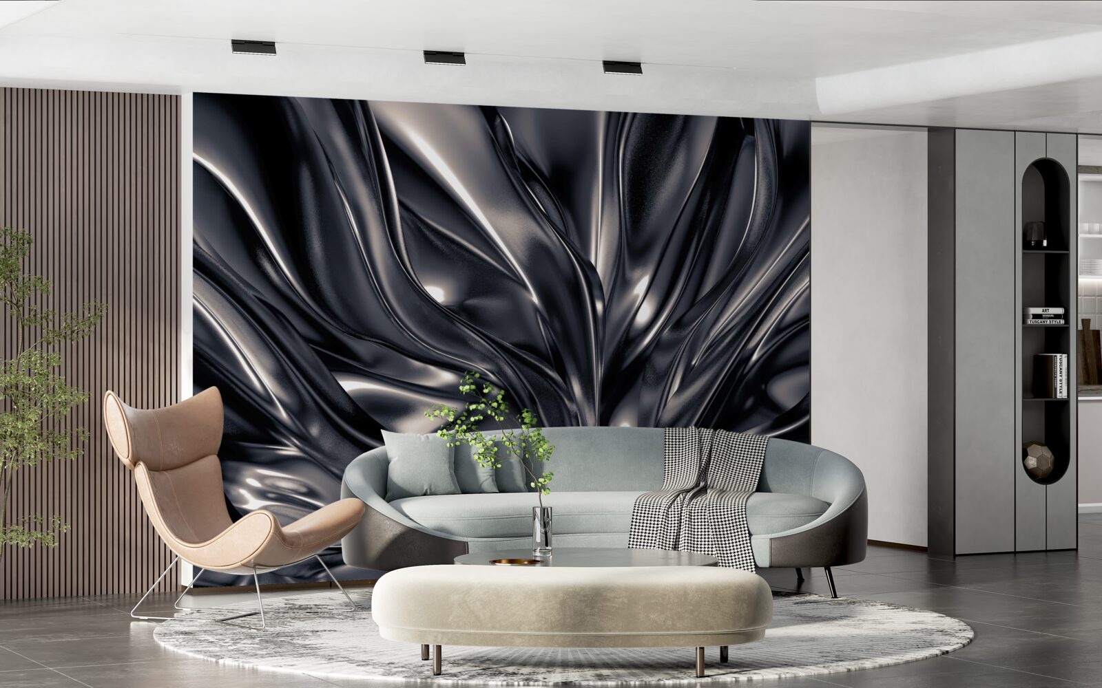 Fotobehang waterdruppels in een nachtelijk meer