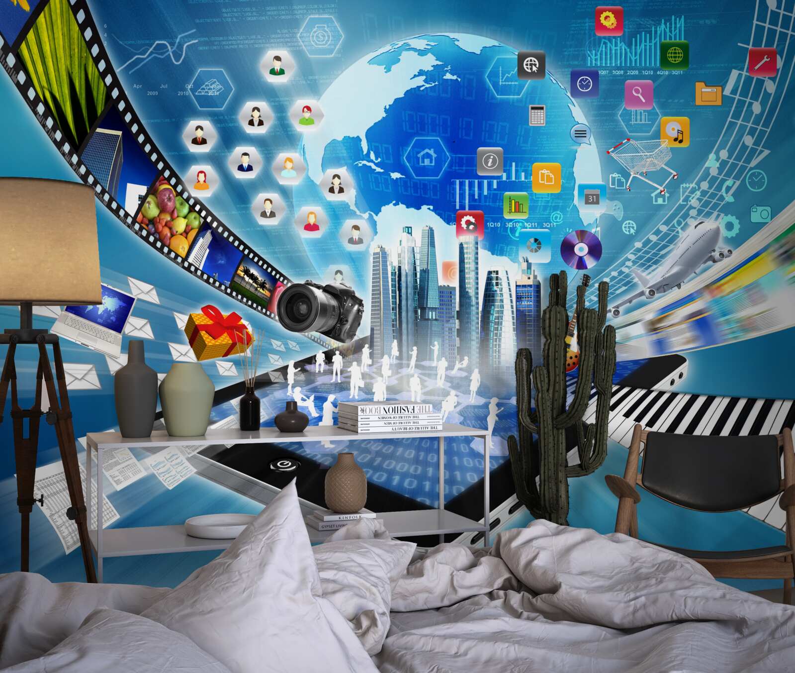 Fotobehang abstracte digitale soundtrack