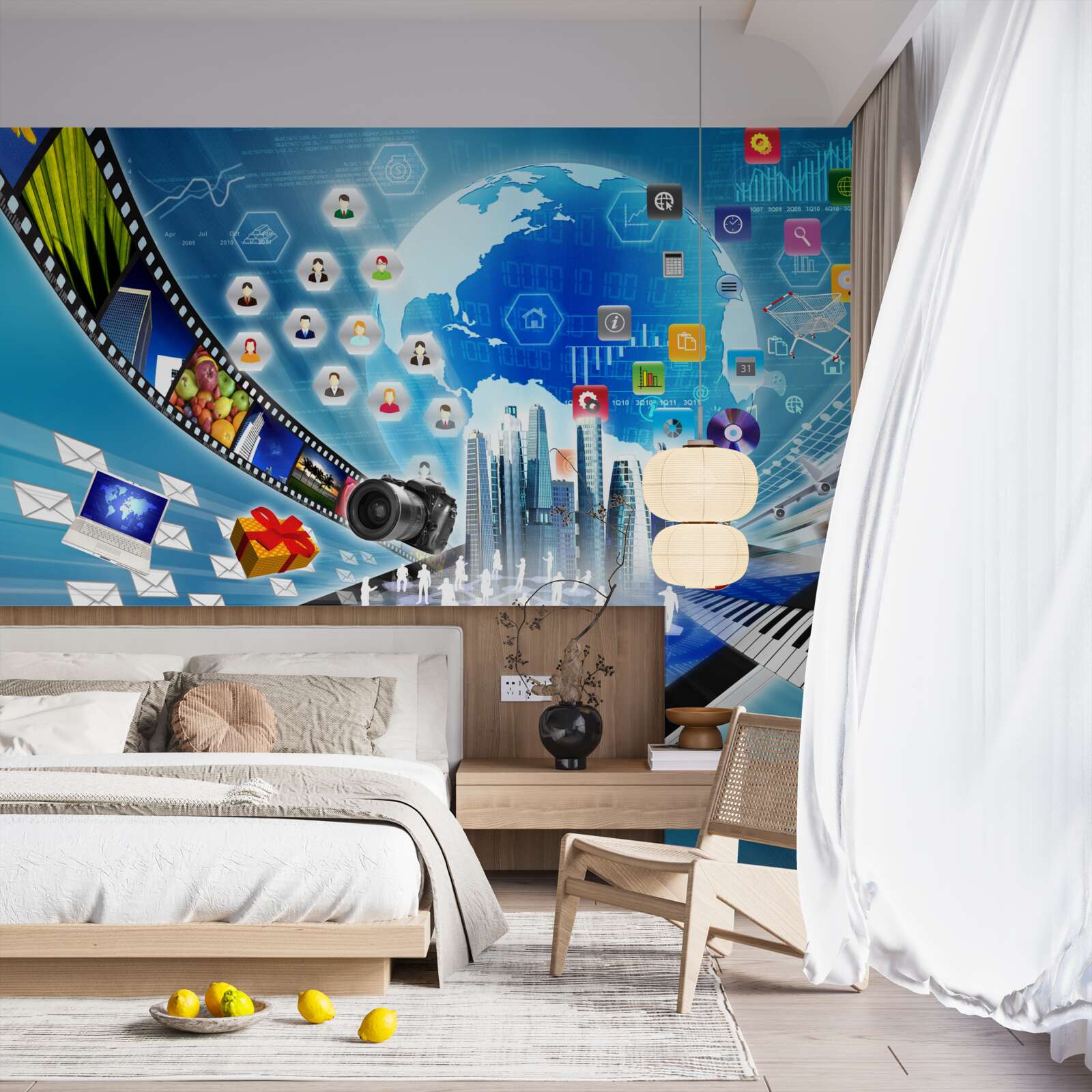 Fotobehang abstracte digitale soundtrack