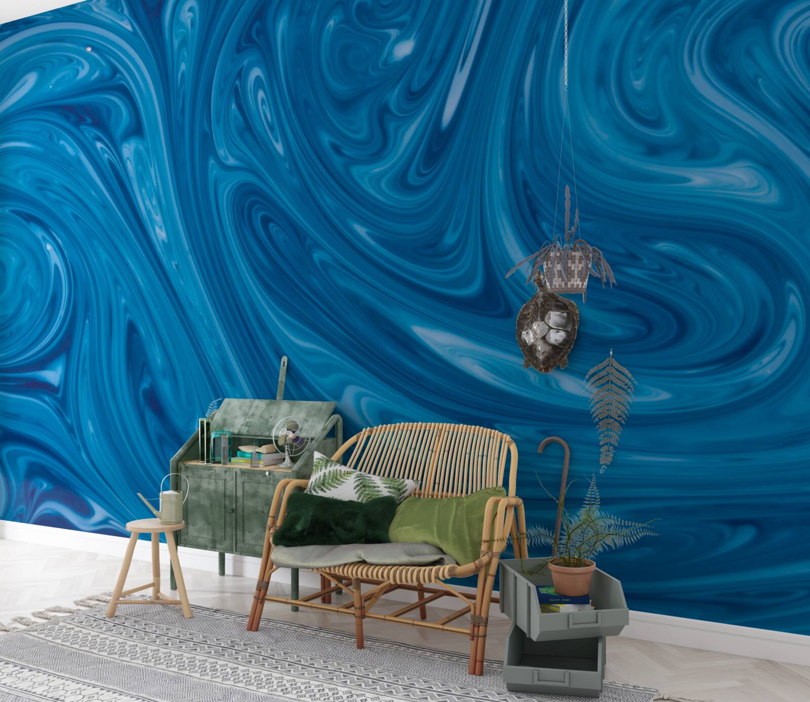 Fotobehang schommelingen van de blauwe zee