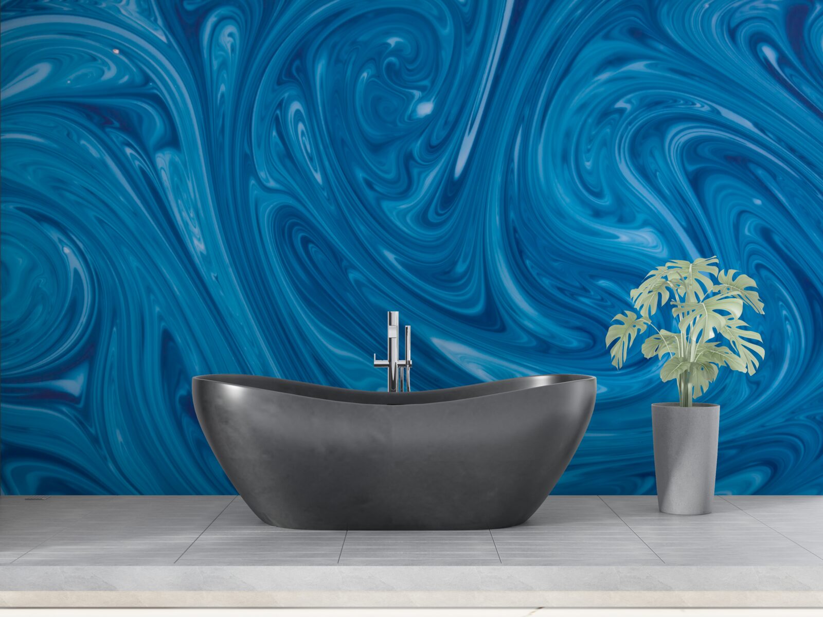 Fotobehang schommelingen van de blauwe zee