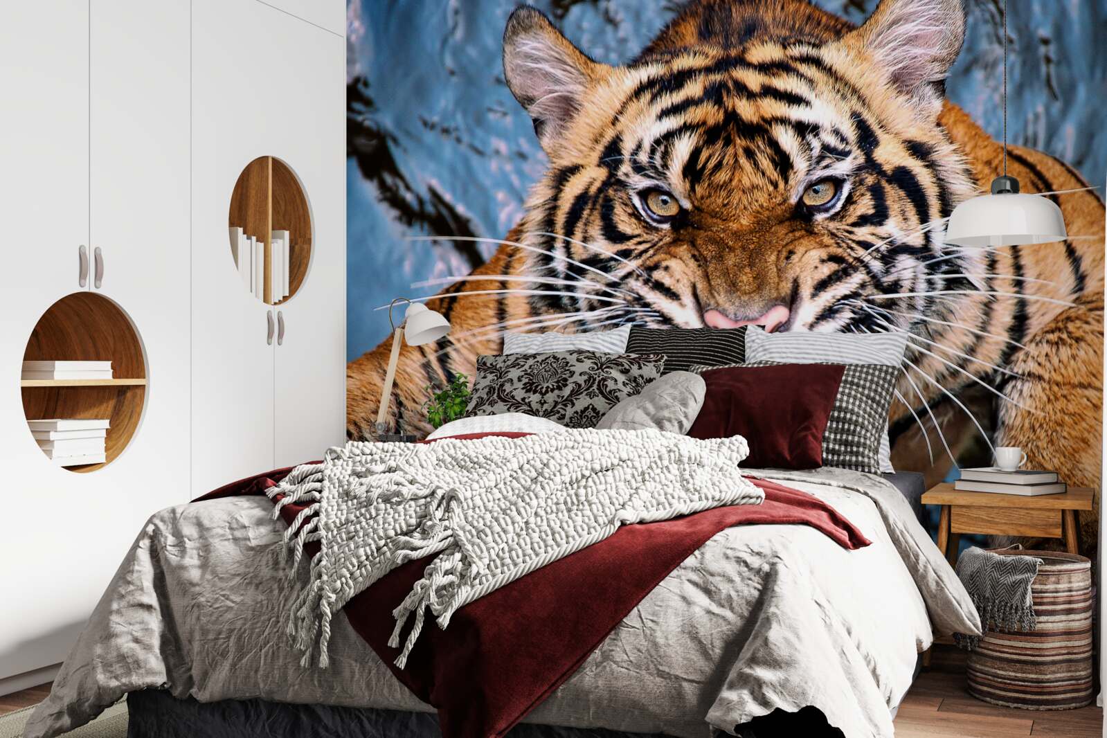 Fotobehang tijger brult van woede