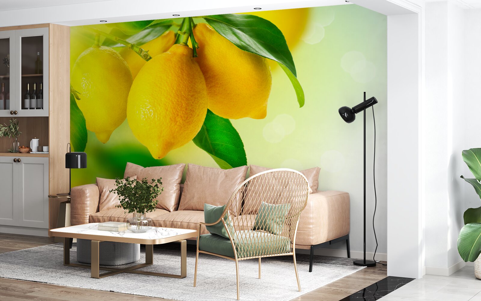 Fotobehang citroenen hebben een rijke gele kleur