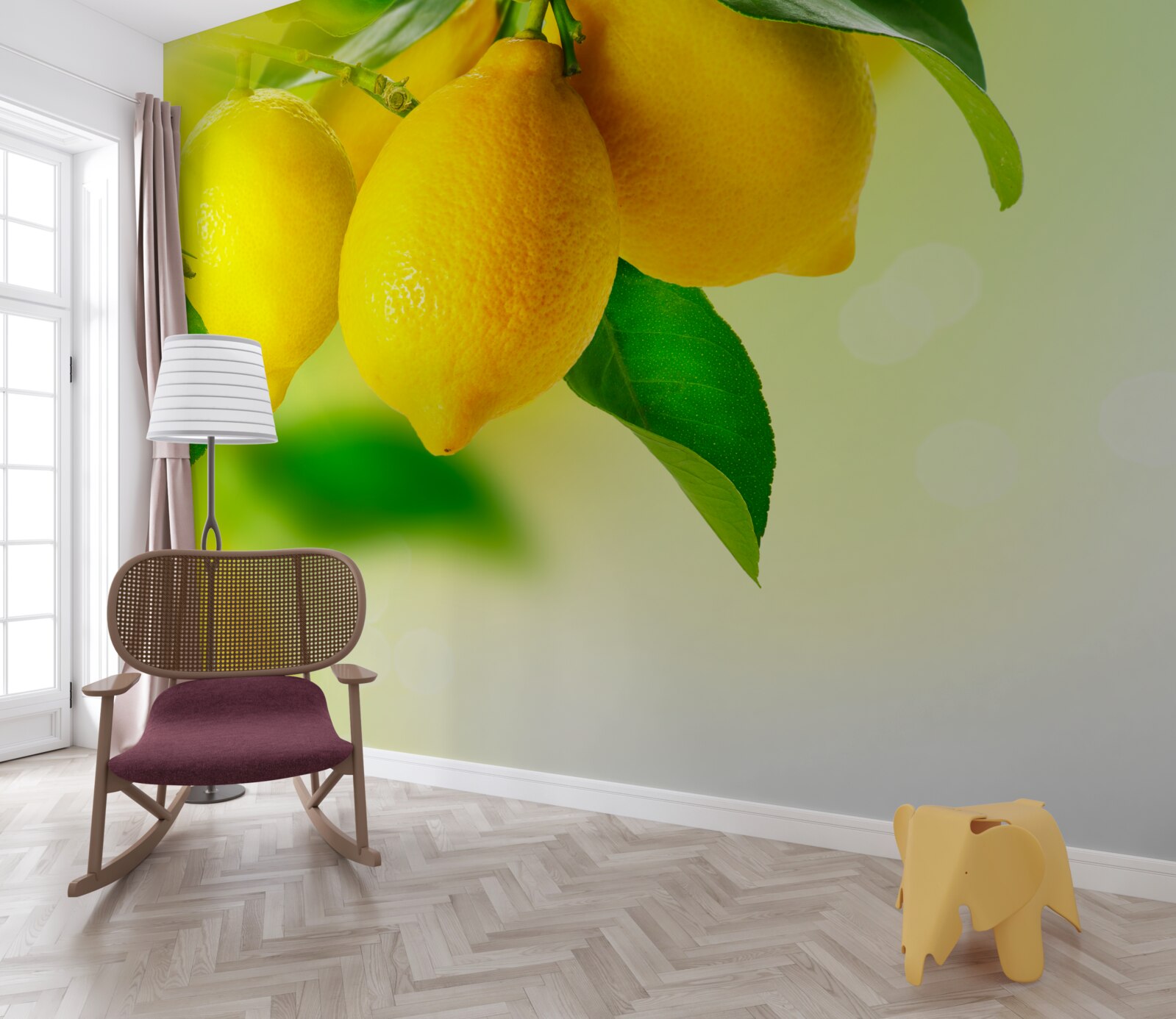 Fotobehang citroenen hebben een rijke gele kleur