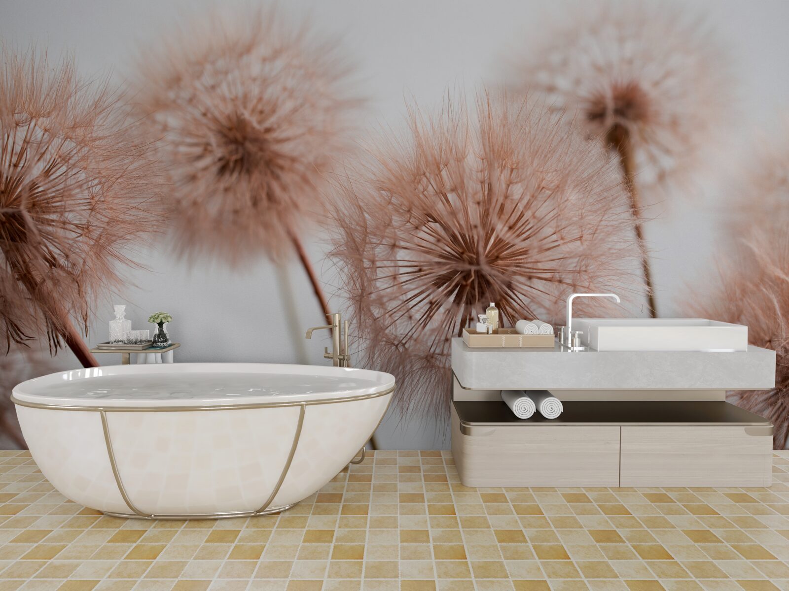 Fotobehang luchtige kuit