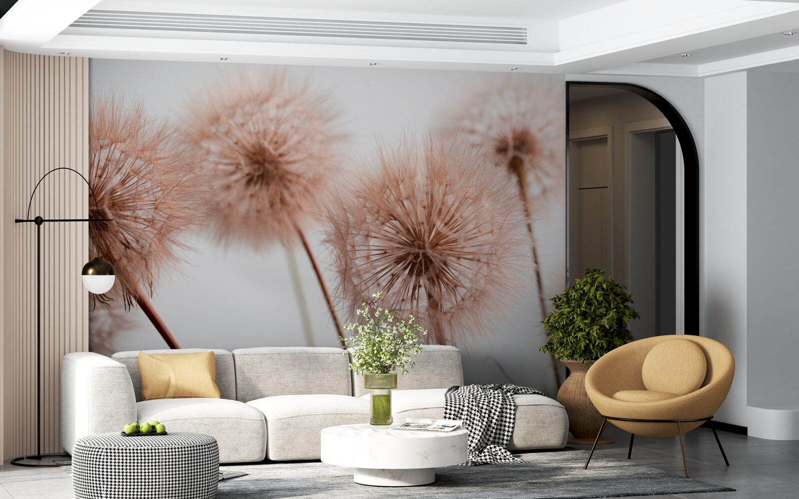 Fotobehang luchtige kuit