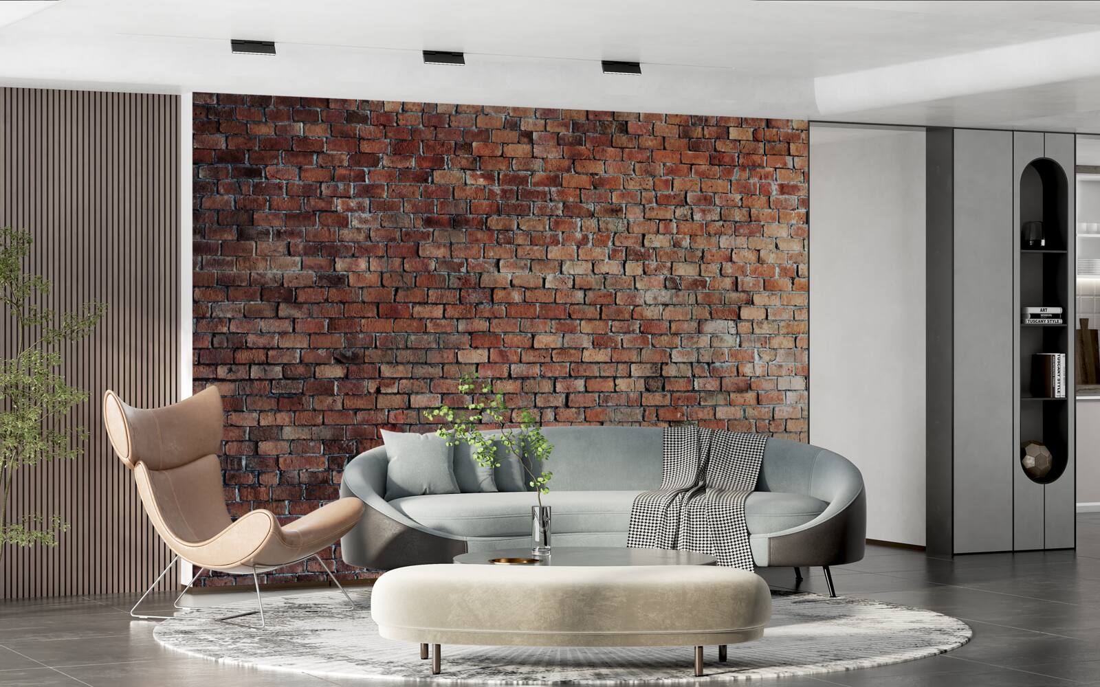 Fotobehang oude bakstenen muur