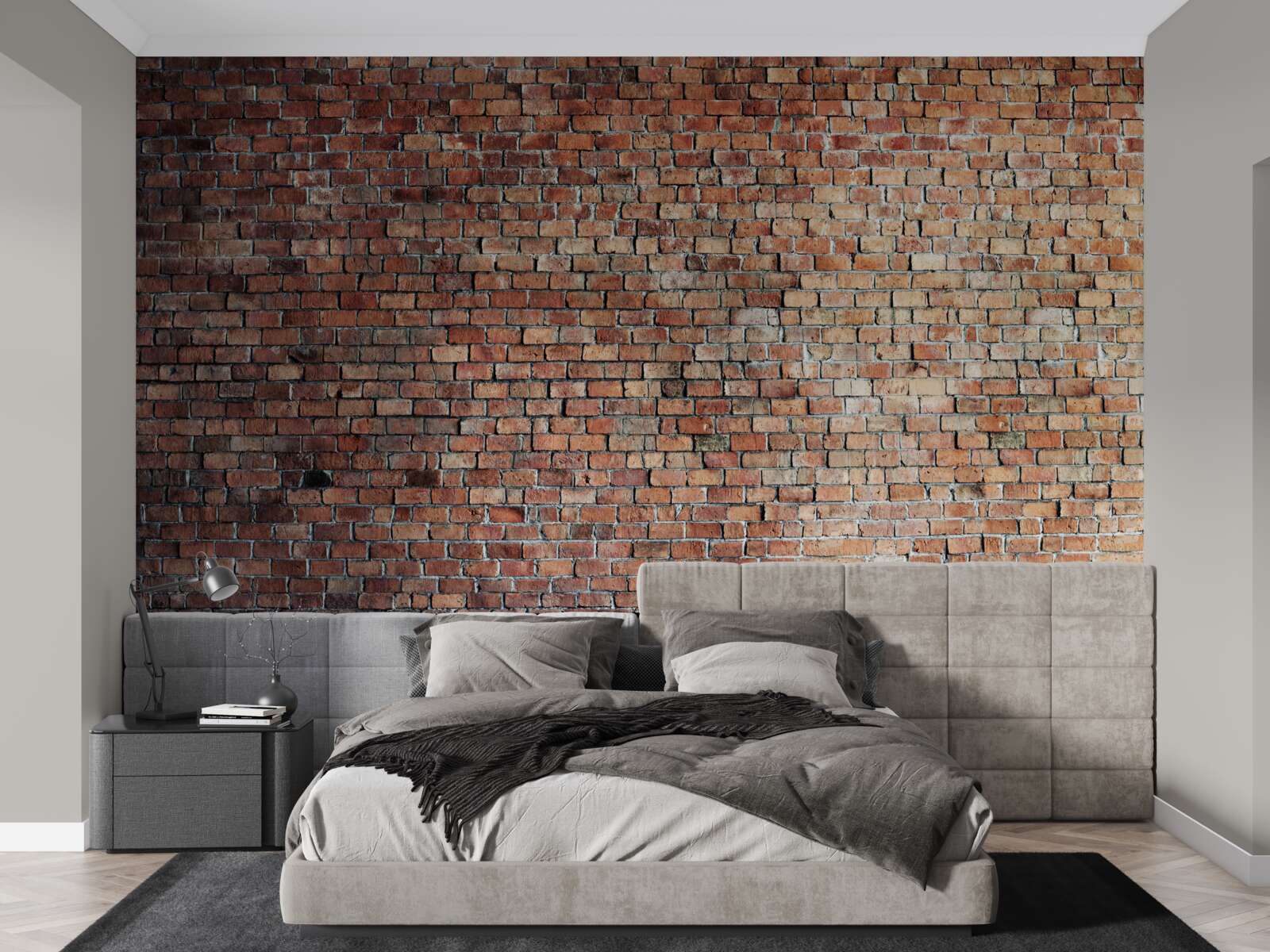 Fotobehang oude bakstenen muur