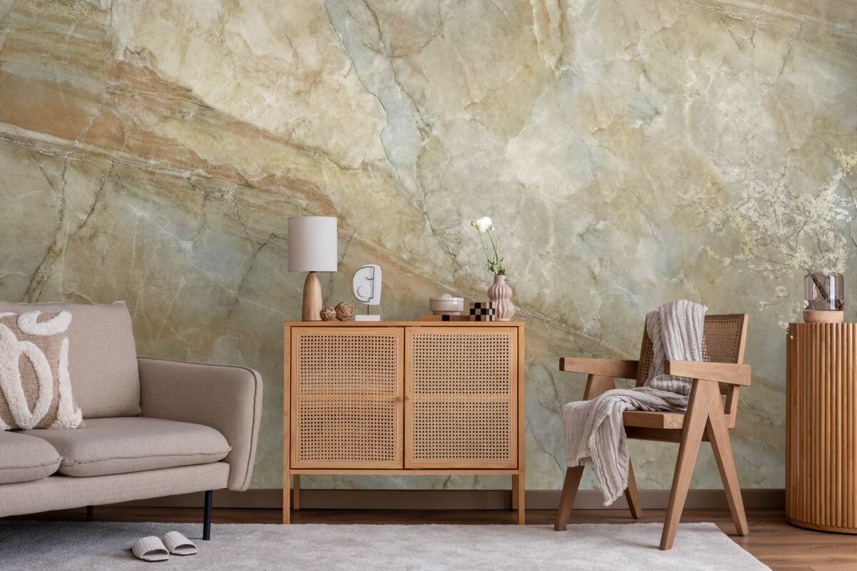 Fotobehang weerspiegeling van de sterrenhemel in het water