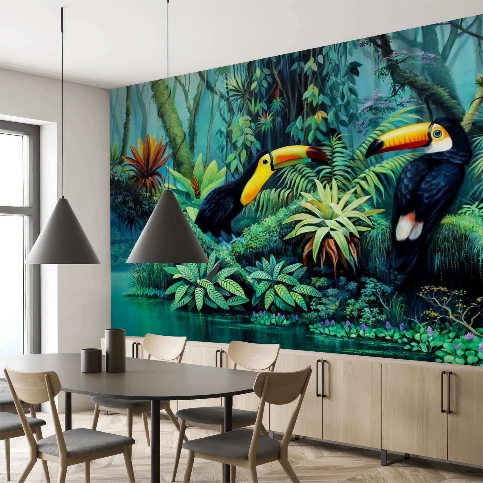 Fotobehang tropisch bos vogelfauna