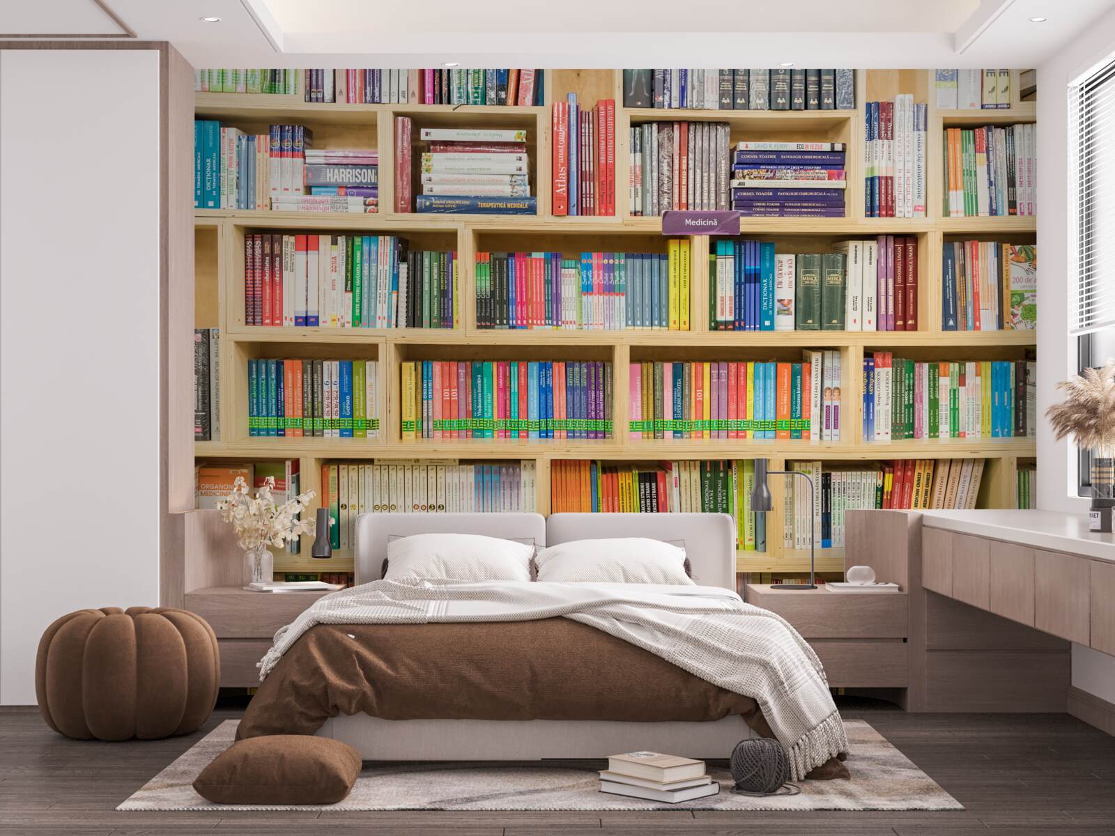 Boekenplank fotobehang