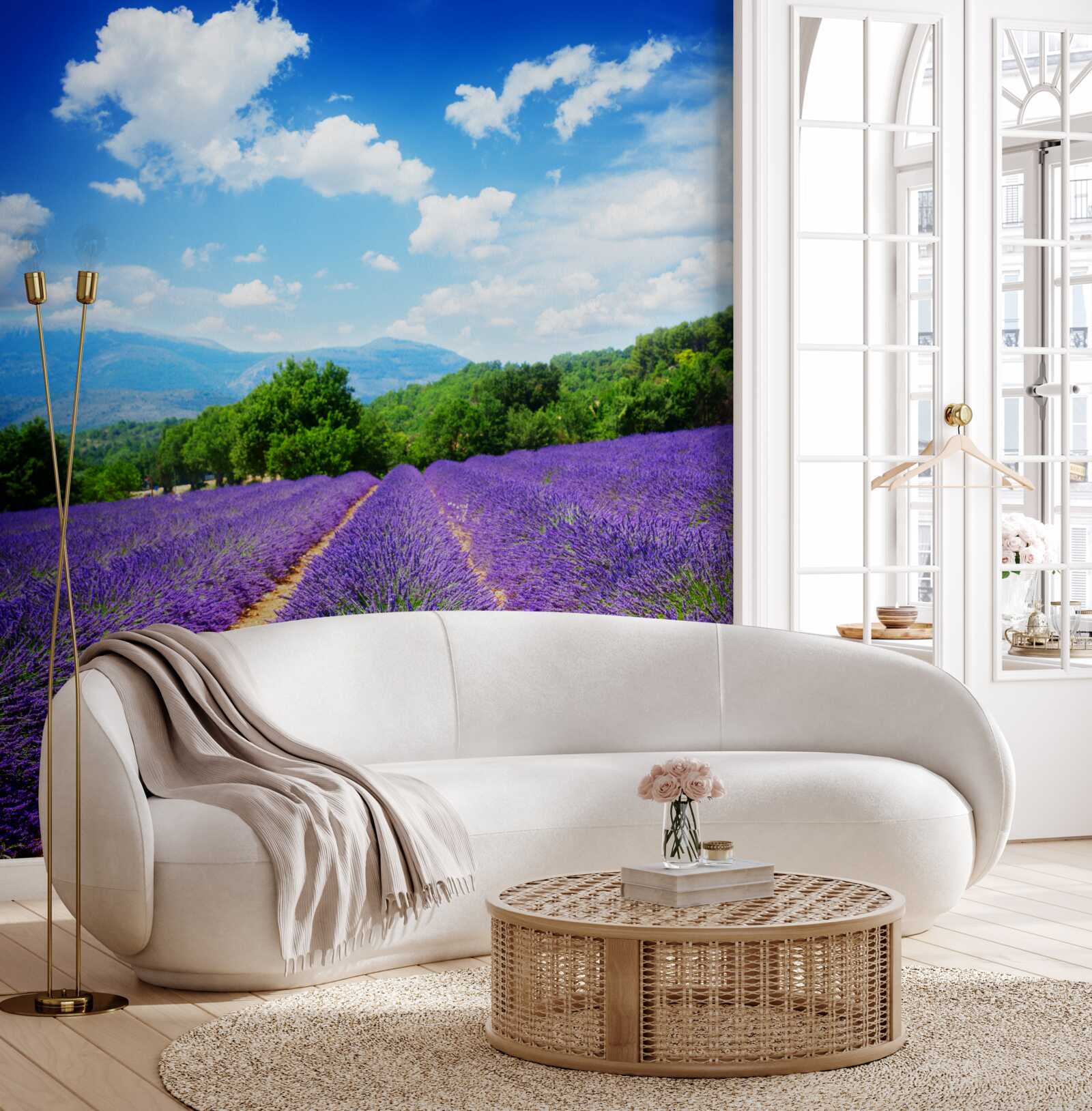 Fotobehang eindeloze stukken zachte lavendel