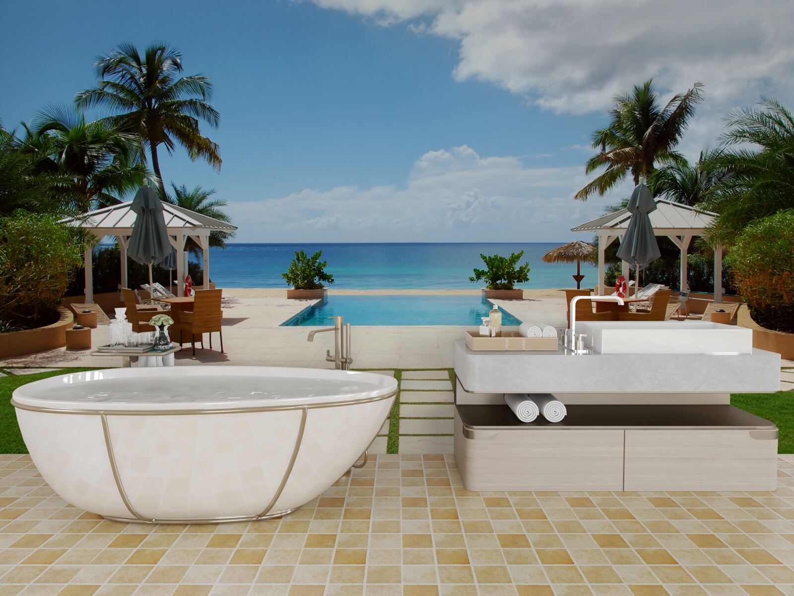 Fotobehang morski basis