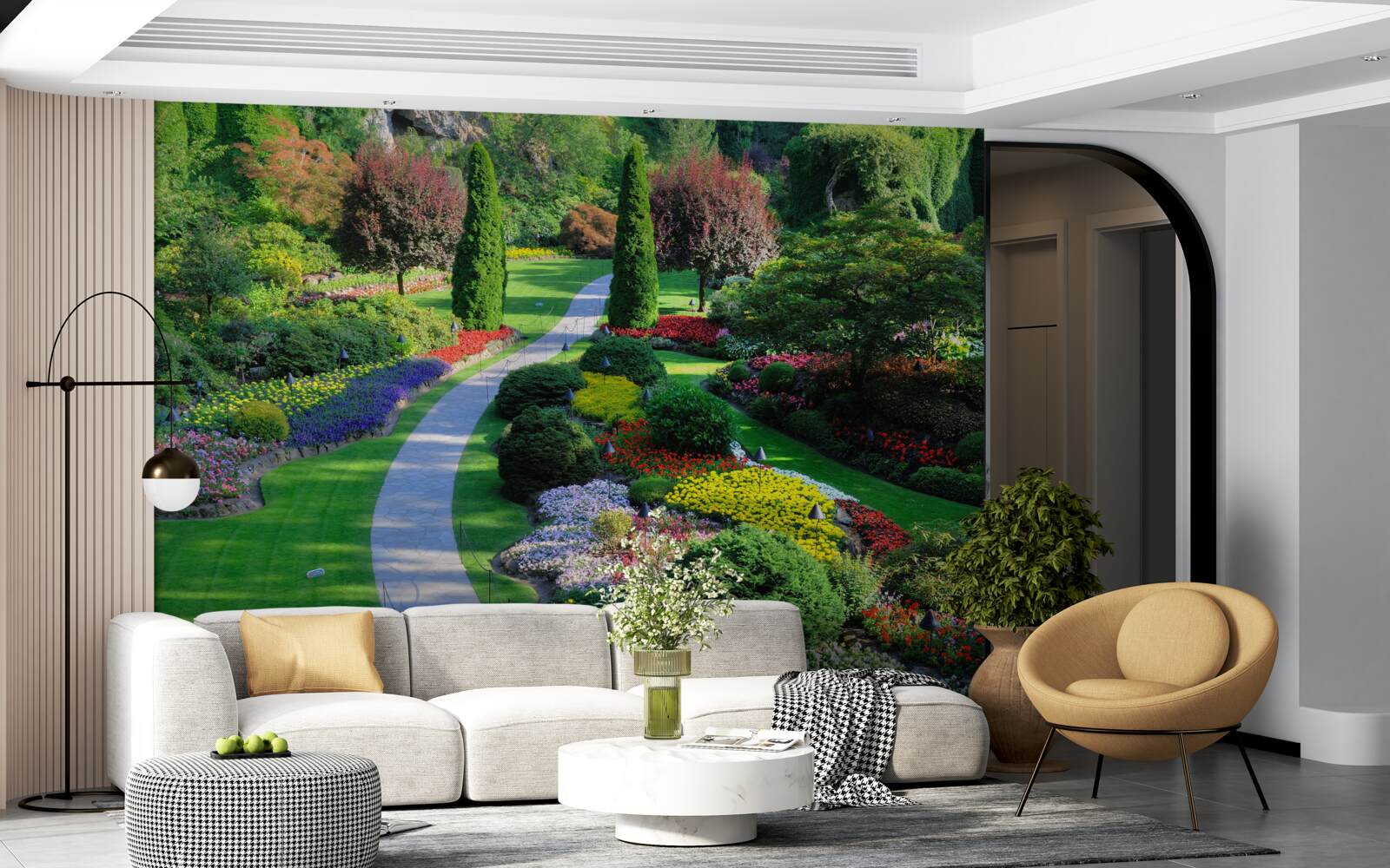 Fotobehang Esthetische transformatie van natuurlijke ruimte