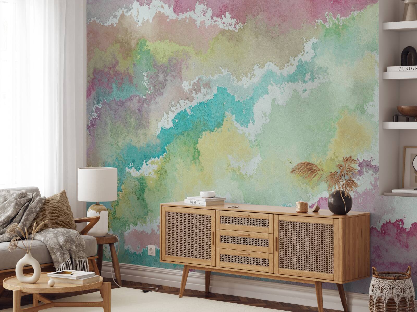 Fotobehang samenvatting van het noorderlicht