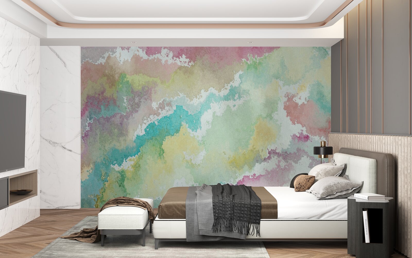 Fotobehang samenvatting van het noorderlicht