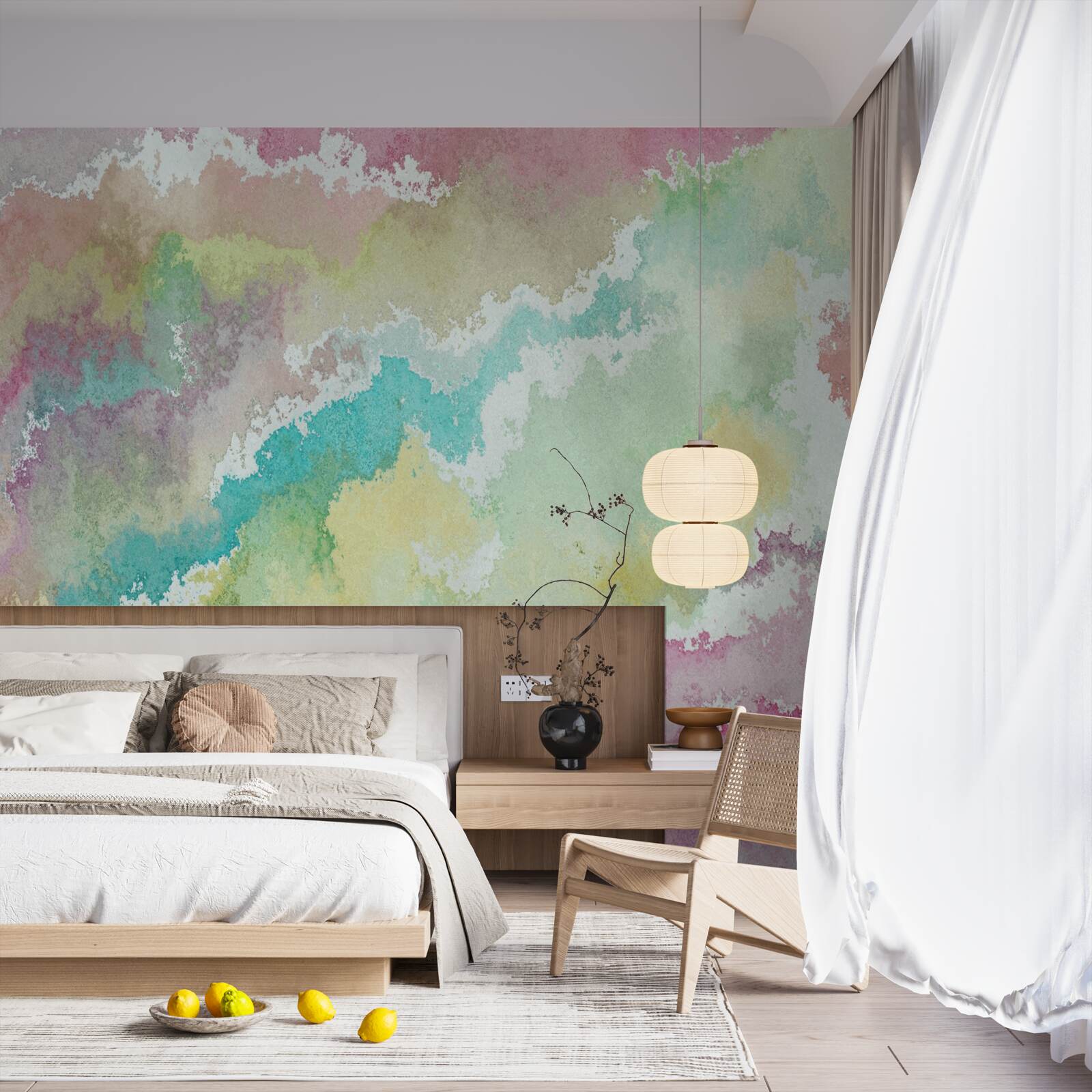 Fotobehang samenvatting van het noorderlicht