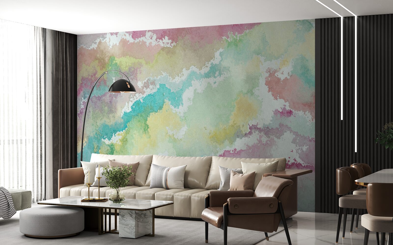 Fotobehang samenvatting van het noorderlicht