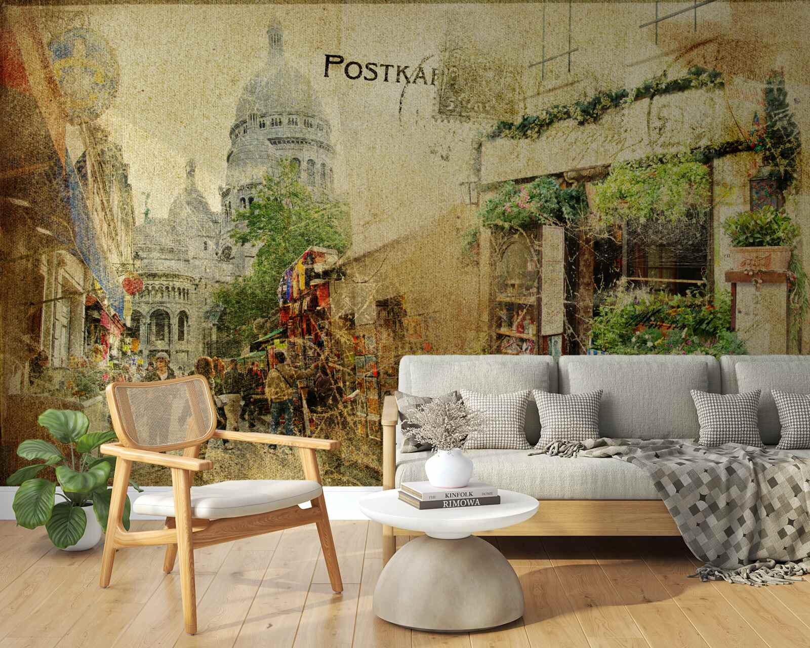 Fotobehang oude foto van de stad